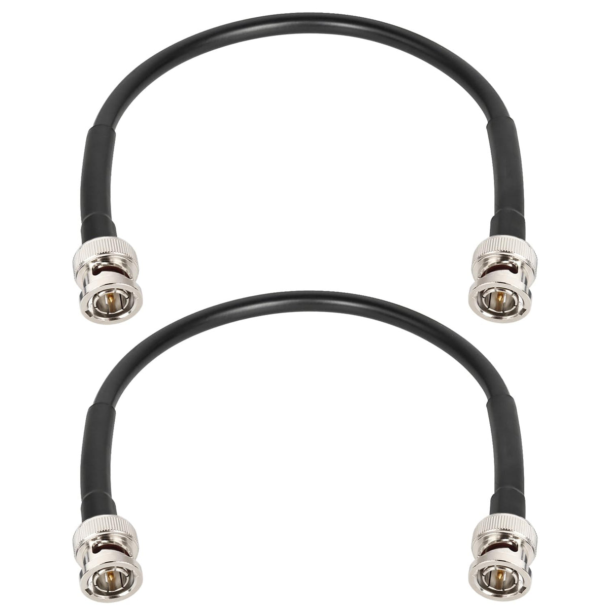 XRDS -RF 12G SDI Cable 1FT 2PCS, SDI Video Cables 3G/6G/12G 75ohm BNC Male Cable Supports HD-SDI/3G/6G-SDI/4K/8K for Video Security Camera SDI Converter