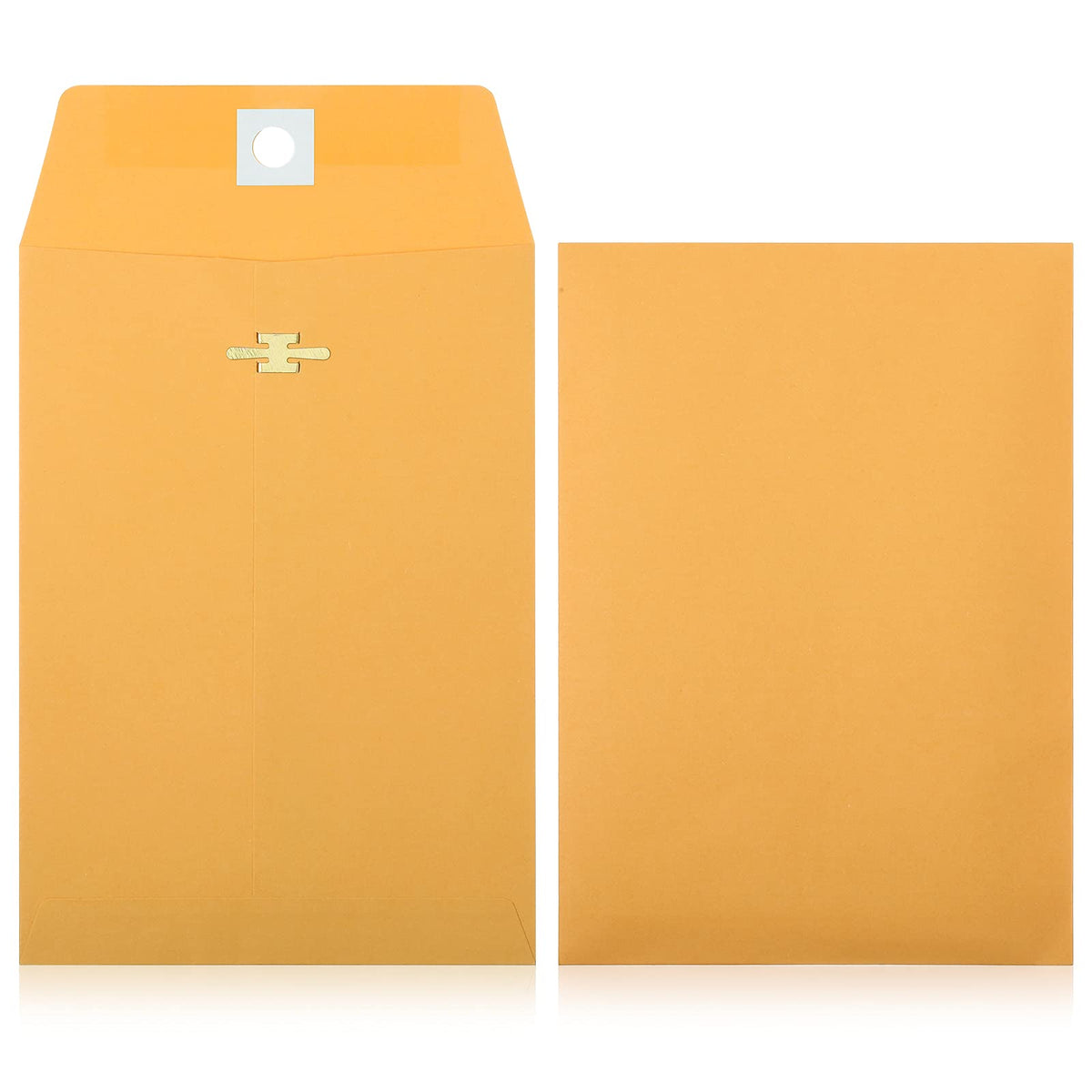 Zonon 100 Pieces, 9 x 12 Clasp Envelopes, 3 Sizes 9'' x 12'', 6'' x 9'', 5 ''x 7'', Kraft Manilla Envelope with Closure for Filing, Storing, Privacy Ensuring or Mailing Documents