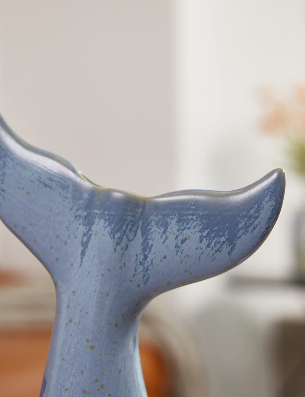 SEINHIJO Ceramic Flower Vase Modern Decor Sculpture Ocean Figurine Statue Table Centerpiece Art for Home Office Gift 8.3 Inch