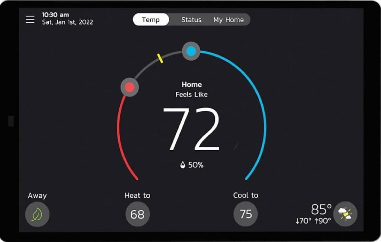 Lennox S40 (22V24) Smart Thermostat, Touchscreen, WiFi, Communicating System Control, Programmable, High Efficiency, Geo-Fencing, Remote Access, Wi-Fi and Alexa Enabled, Easy Installation