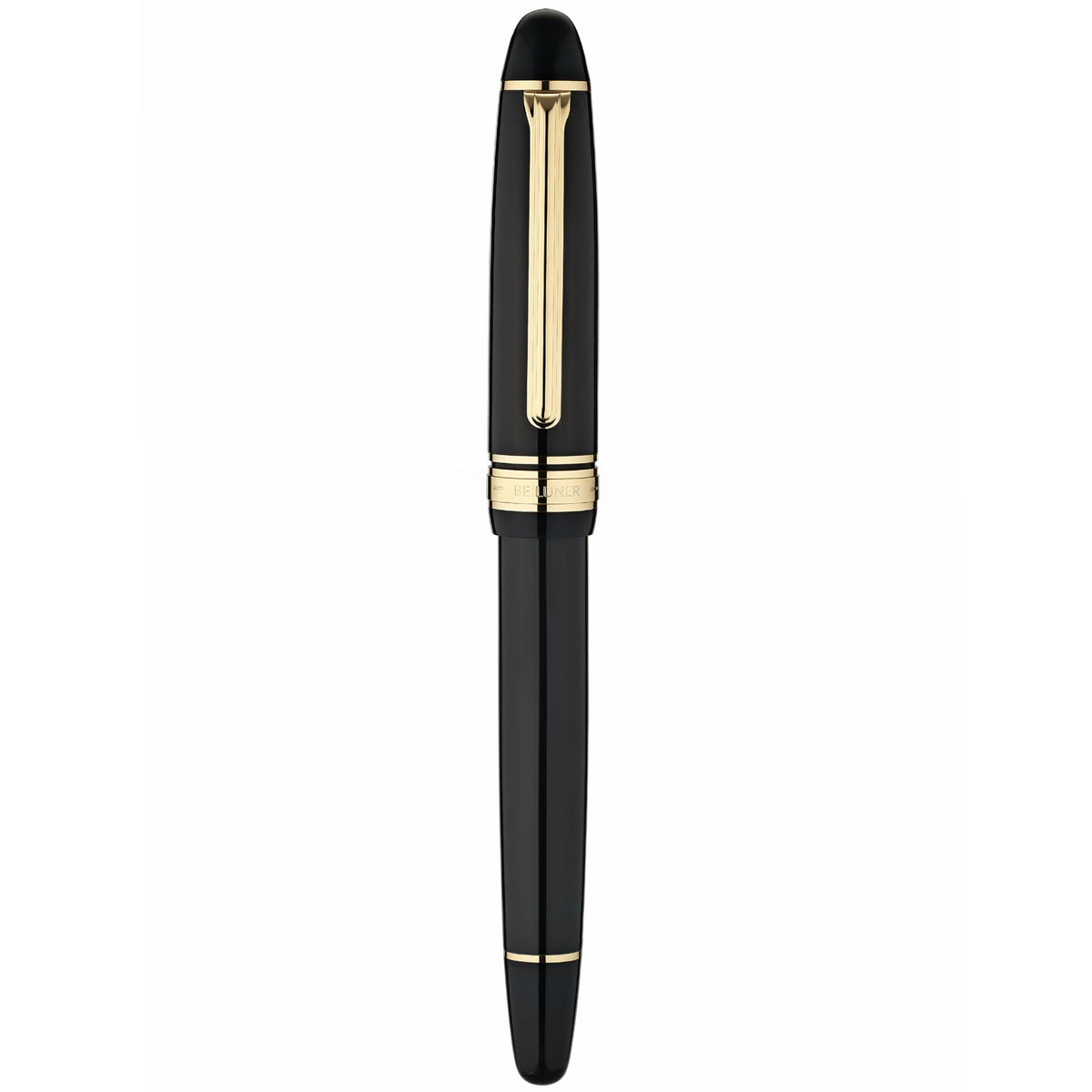 BEILUNER 319 Piano Black Lacquer Rollerball - Stunning Luxury Pen with 24K Gold, Heavy, Schneider Black Ink Refill, Best Gift Set for Men & Women, Professional, Executive Office, Fancy Classic Pens