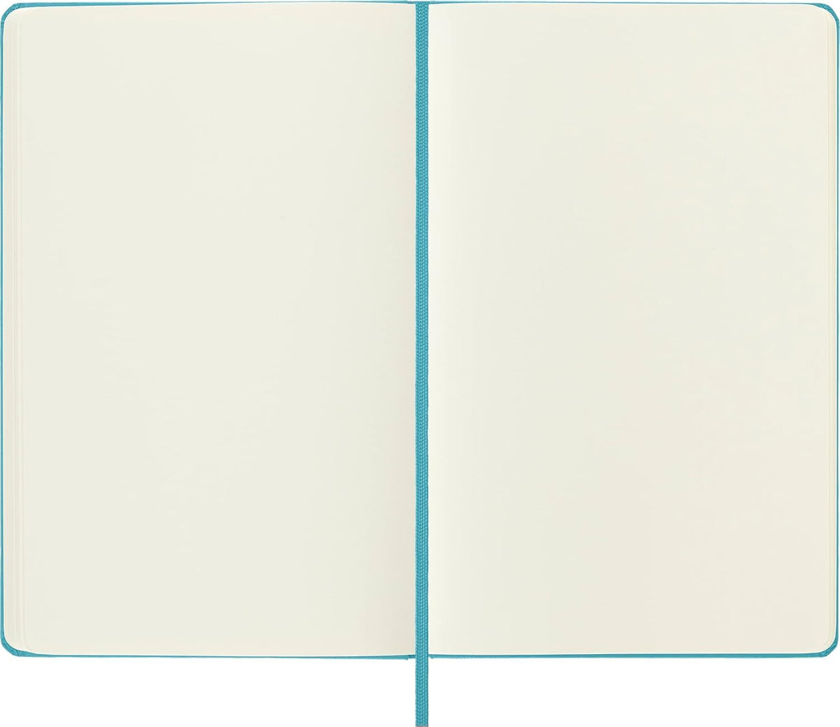 Moleskine Classic Notebook, Hard Cover, Large (5" x 8.25") Plain/Blank, Reef Blue, 240 Pages