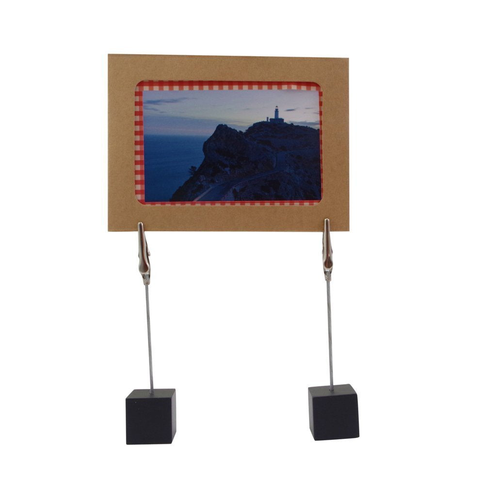 Xiaoyztan Memo Clips Holder,Black Cube Table Number Holders,Paper Note Clip for Office Home Use, Office Memo Holders, Desk Accessories and Workspace Organizers,Pack of 10
