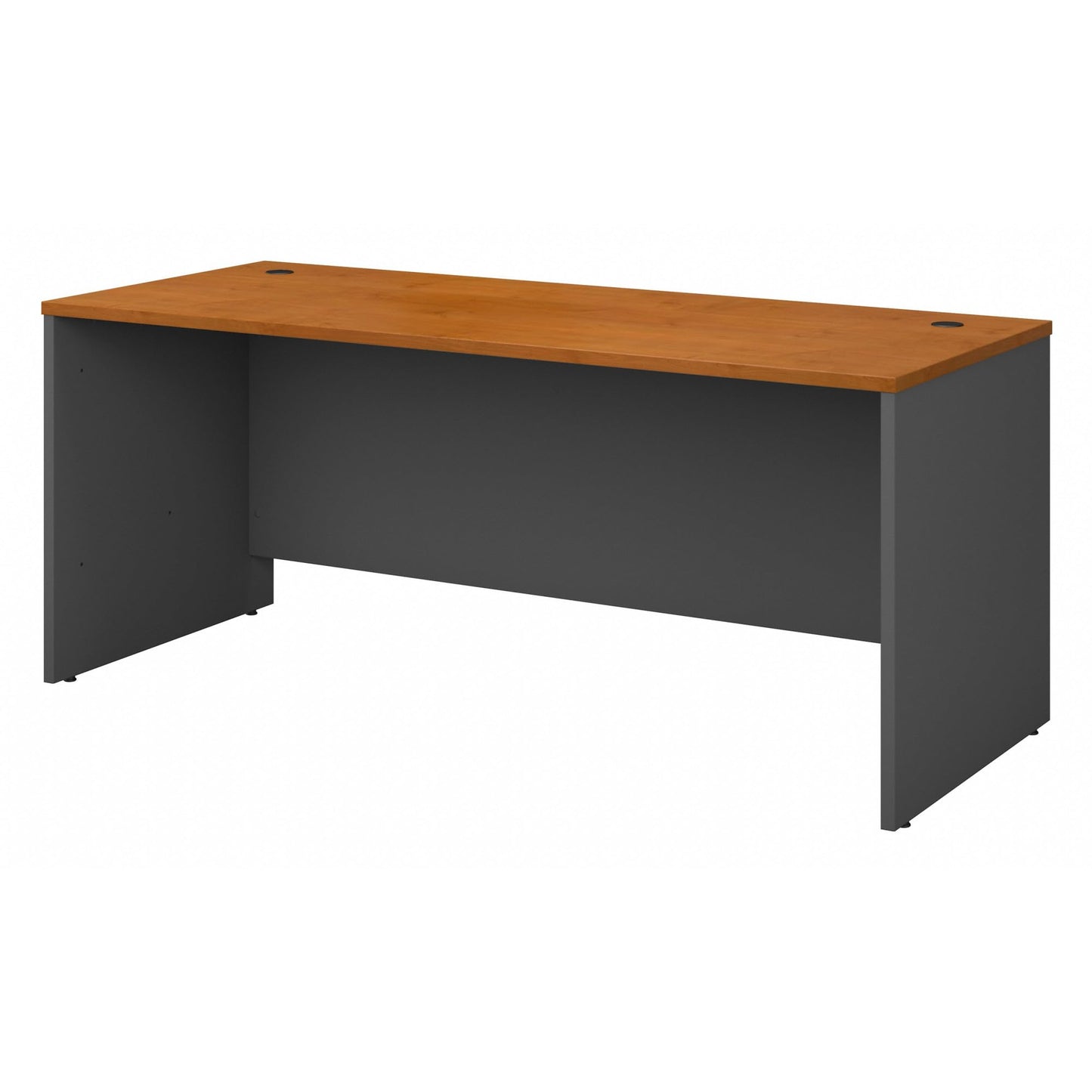 Bush Business Furniture Series C 72W Office Desk in Natural Cherry, Large PC Computer Table for Home or Professional Workplace