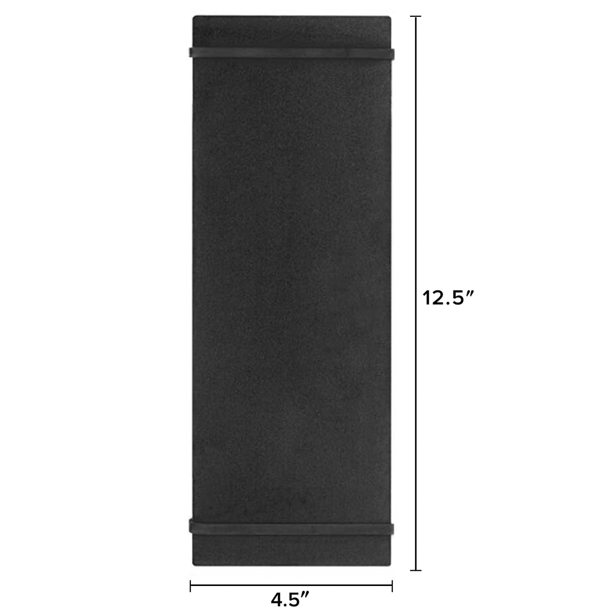 LZMS 4 Pcs 4 1/2" x 12 1/2" Black Wood Color Clipboards - Menu Holder - Check Presenter with Straps - for Pocket Sized Notepads