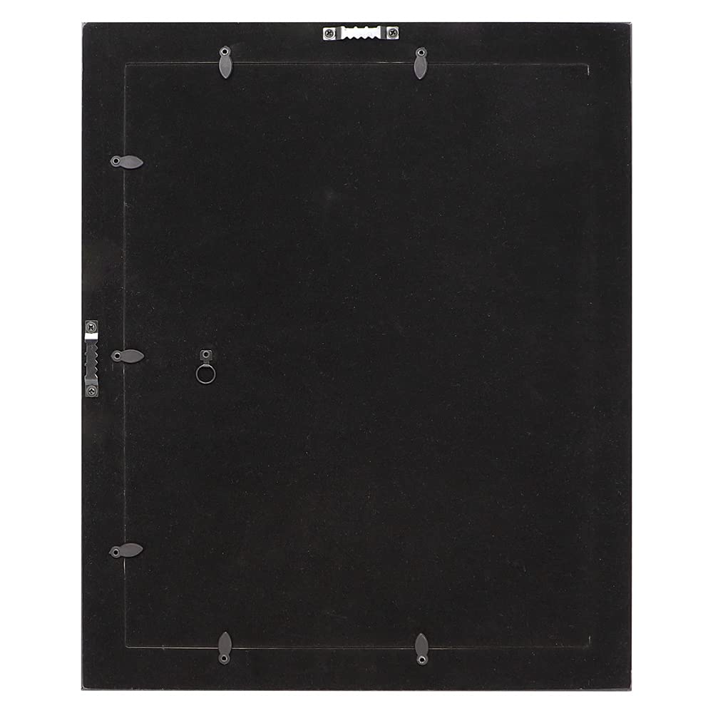 Isaac Jacobs 11x14 (Matted 8x10) White w/Black (Vertical & Horizontal) Double Border Picture Frame, Wall-Mountable, Made for Photo Gallery and Wall Art, Home or Office (11x14, White W/Black)