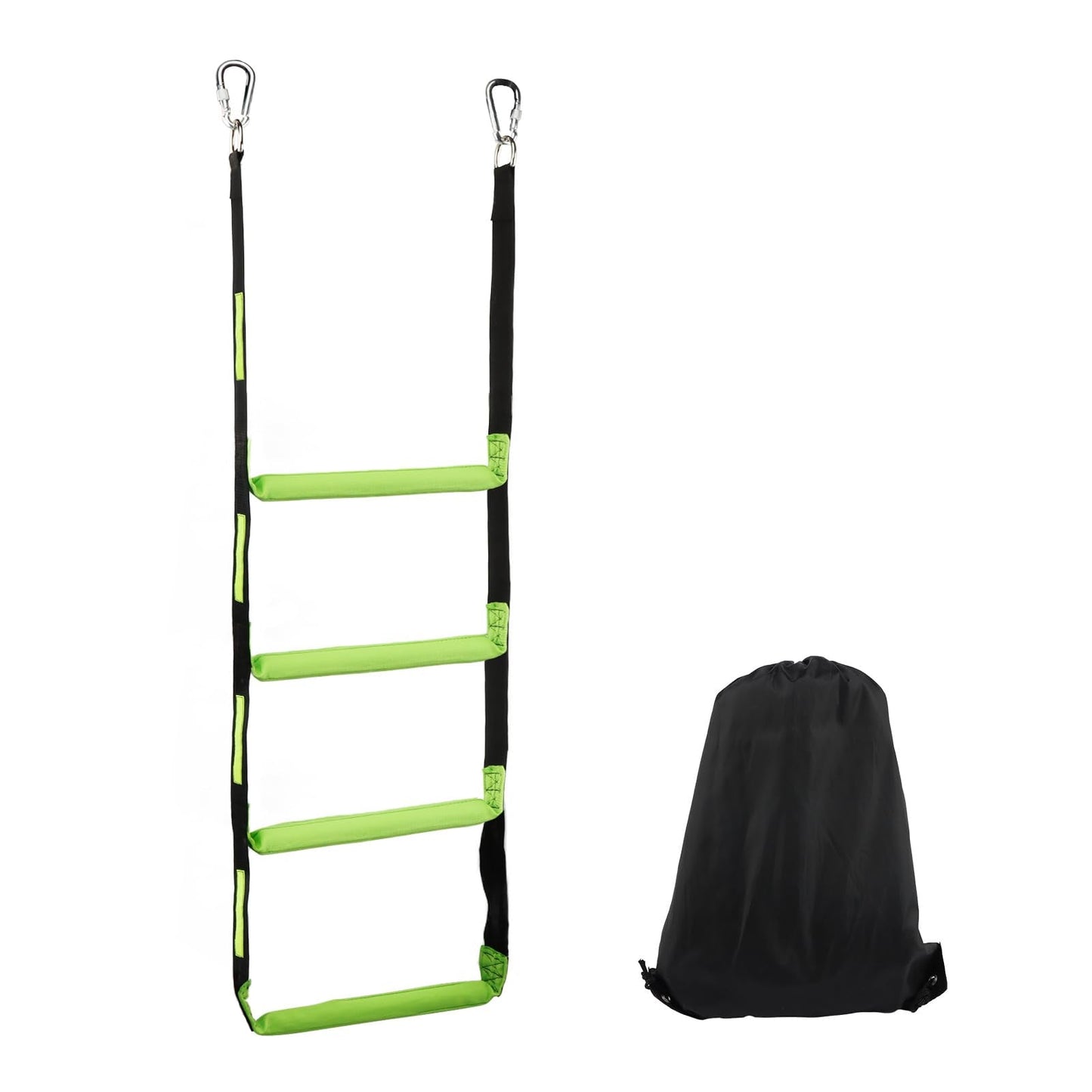 Boat Rope Ladder, Heavy Duty 550lbs Strength Climbing Marine Rope Ladder with Reinforced Steps for Inflatable Boat, Pontoon Boat, Sailboat, Kayak, Motorboat, Canoeing(Four-Step)