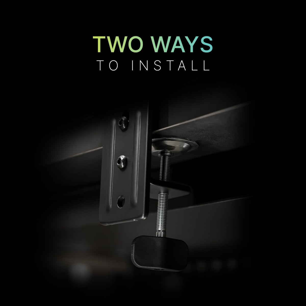 MSI MAG MT101DG - Gas Spring Dual Monitor Stand Arm, Supports 17-32" and 22 lbs, VESA Compatible, Adjustable Gas Spring Mount, Clamp & Grommet, Quick Release Plate – Black