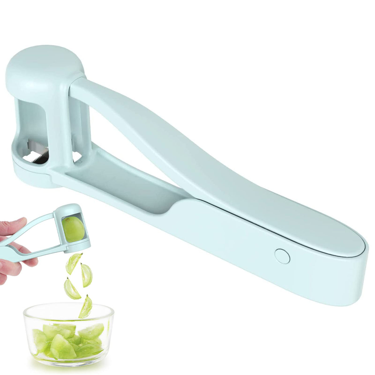 WhiteRhino Grape Cutter Grape Slicer for Toddlers Baby,Grape Cherry Tomato Strawberry Cutter Quarter Slicer tool For Vegetable Fruit Salad Cake Decoration,Stainless Steel kitchen Gadget Fruit cutter