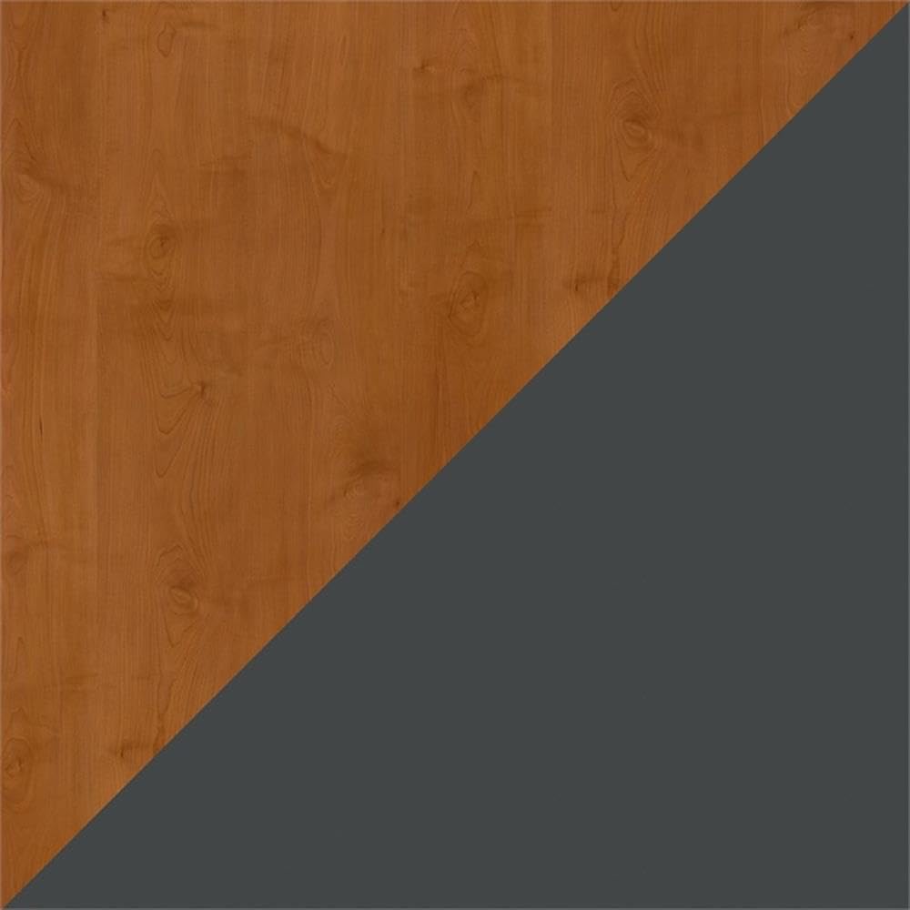 Bush Business Furniture Series A 36W Desk in Natural Cherry and Slate, Compact Workstation for Home or Office, Small Desktop Solution for Limited Workspace