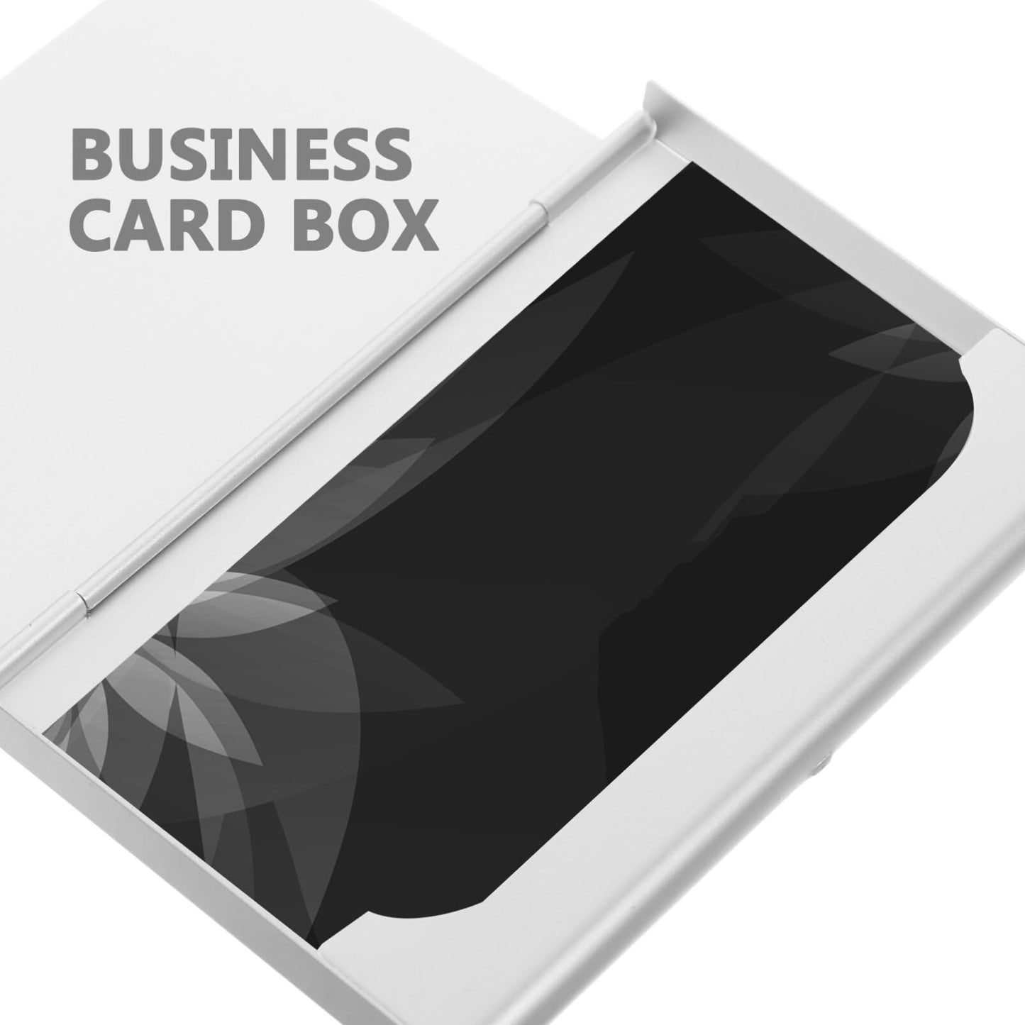SHINEOFI Rhinestone Business Card Holder Portable Metal Cards Organizer Box Compact Office Card Storage Case 3.62X2.28X0.31In for Professionals