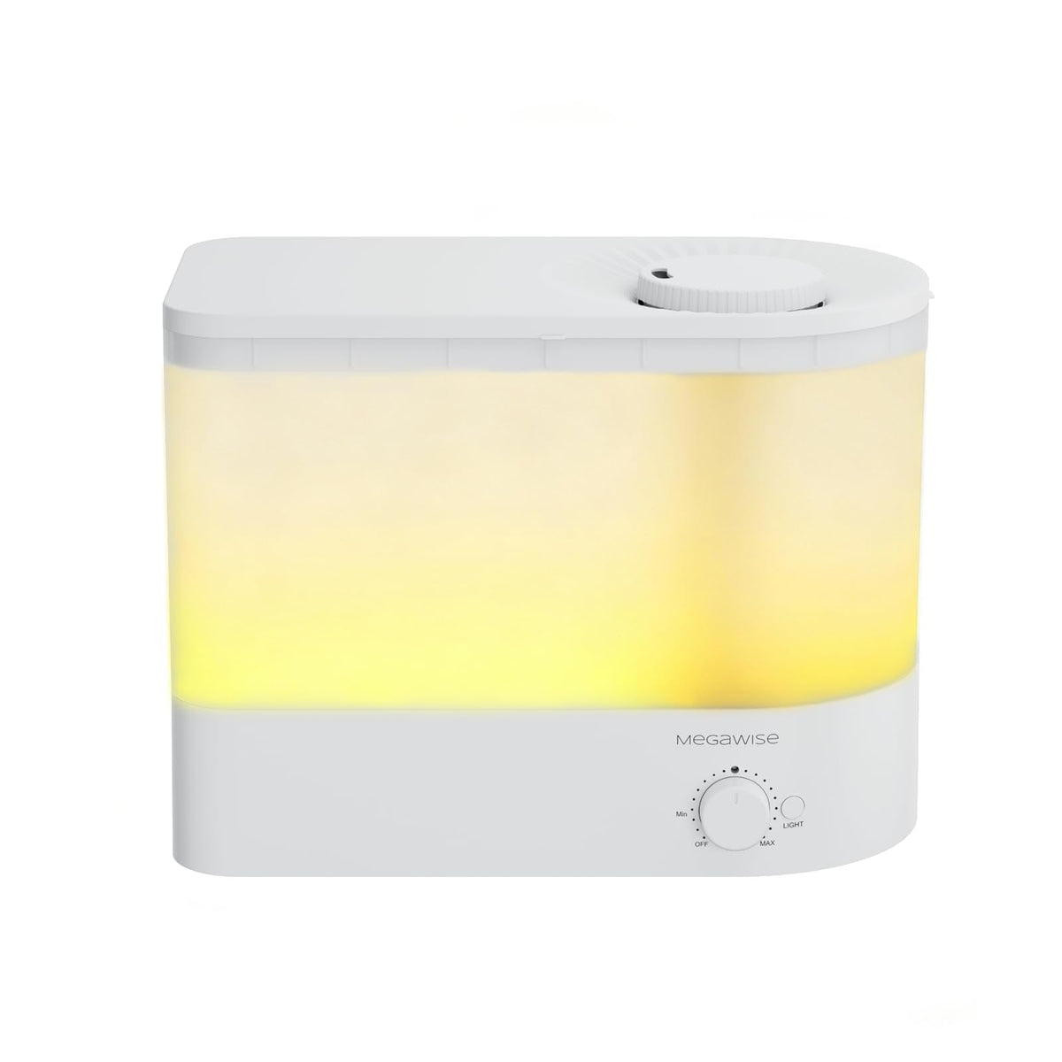 Megawise Cool Mist Ultrasonic Humidifier, Adjustable Mist Control, Quiet Operation, With a 6L top-fill tank and 50-hour runtime(White)