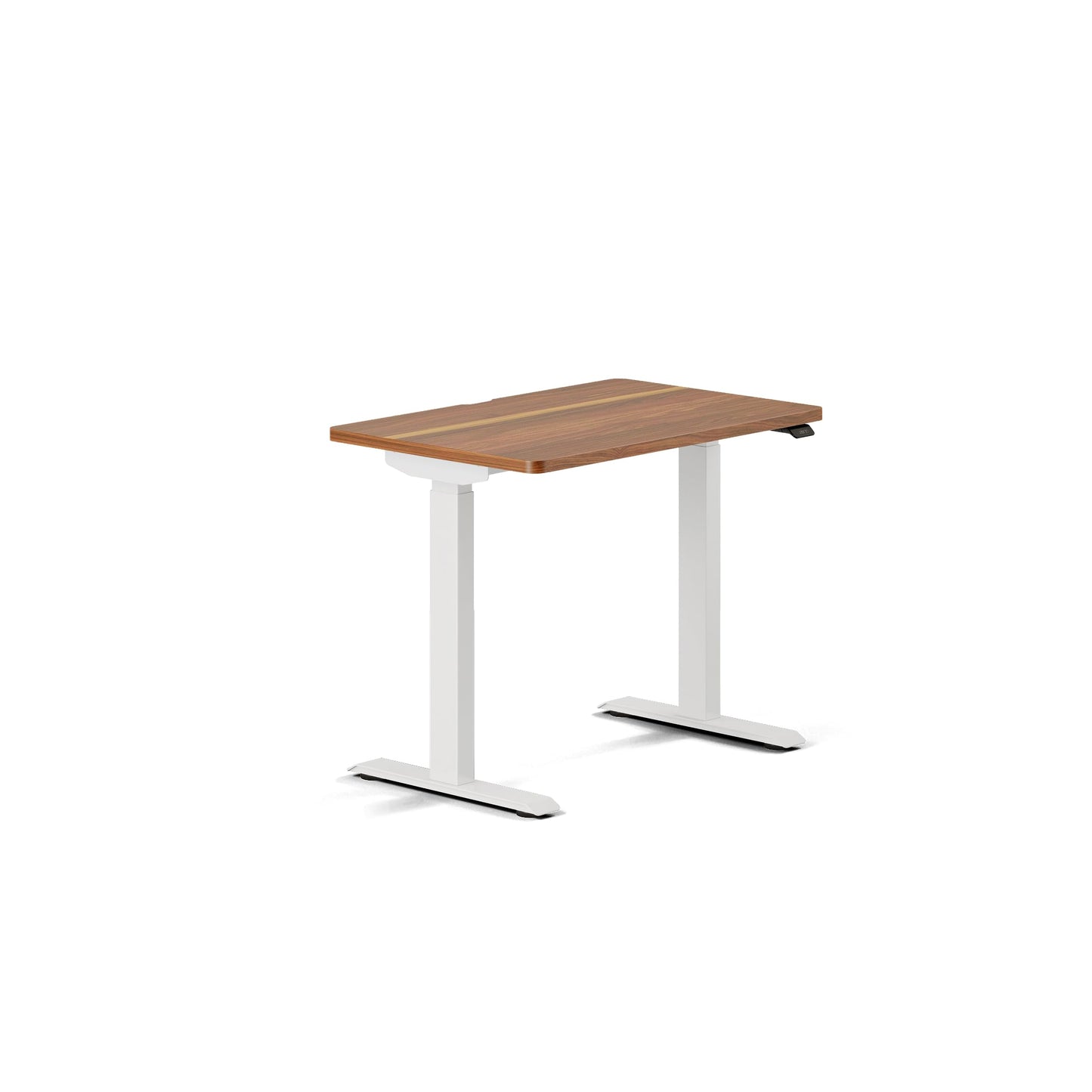 Branch Duo Standing Desk 36 Inches - Adjustable Standing Desk with 20” Range - OLED Control Panel - Frameless Design & Compact Size Suitable for Many Spaces - White Base - Walnut Top
