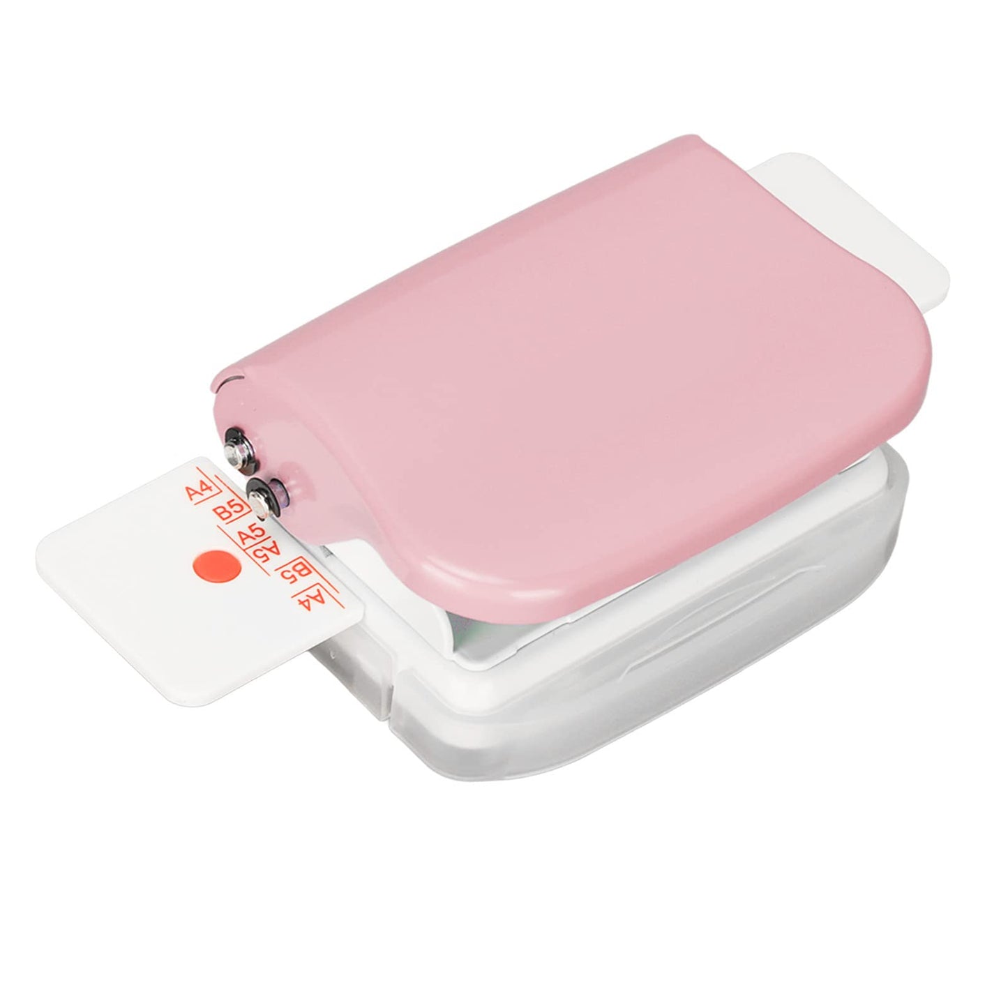 Binding Machines, Mini Manual Multipurpose 6 Holes Cinch Book Binding Machine, Coil Binding Machine for Home Office(Pink)