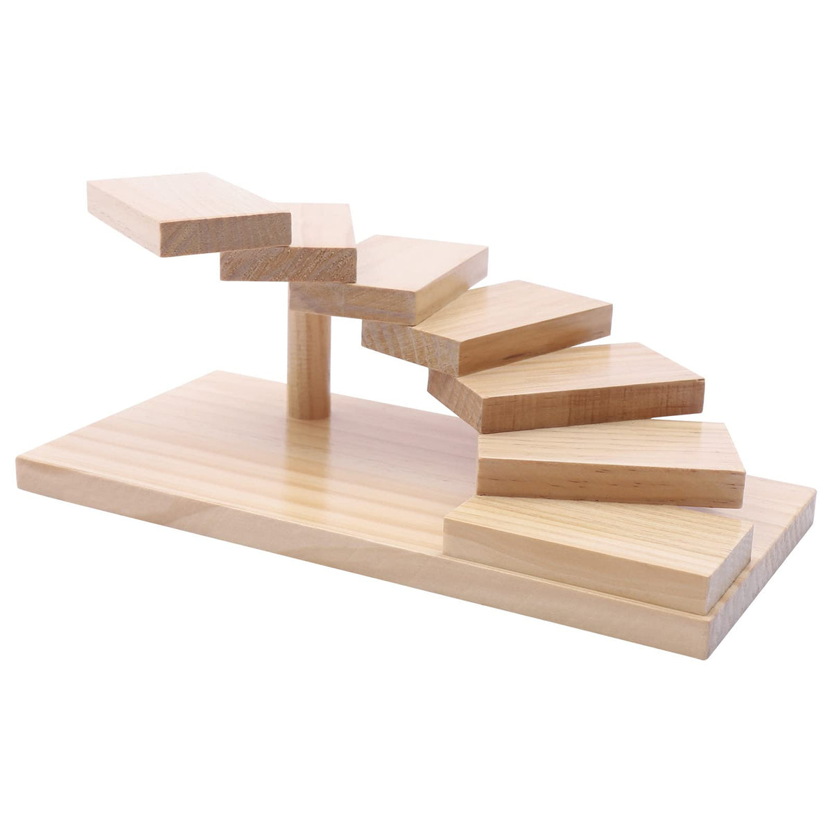 SHATUOA Wood Sushi Plate, Wooden 7-Step Staircase Sushi Rack,Multi-Tier Sushi Serving Display Tray for Snacks Food Sashimi Cuisine