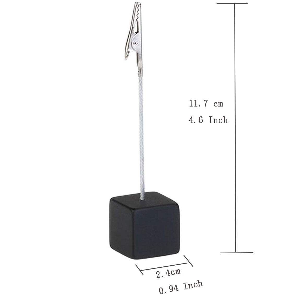 Xiaoyztan Memo Clips Holder,Black Cube Table Number Holders,Paper Note Clip for Office Home Use, Office Memo Holders, Desk Accessories and Workspace Organizers,Pack of 10