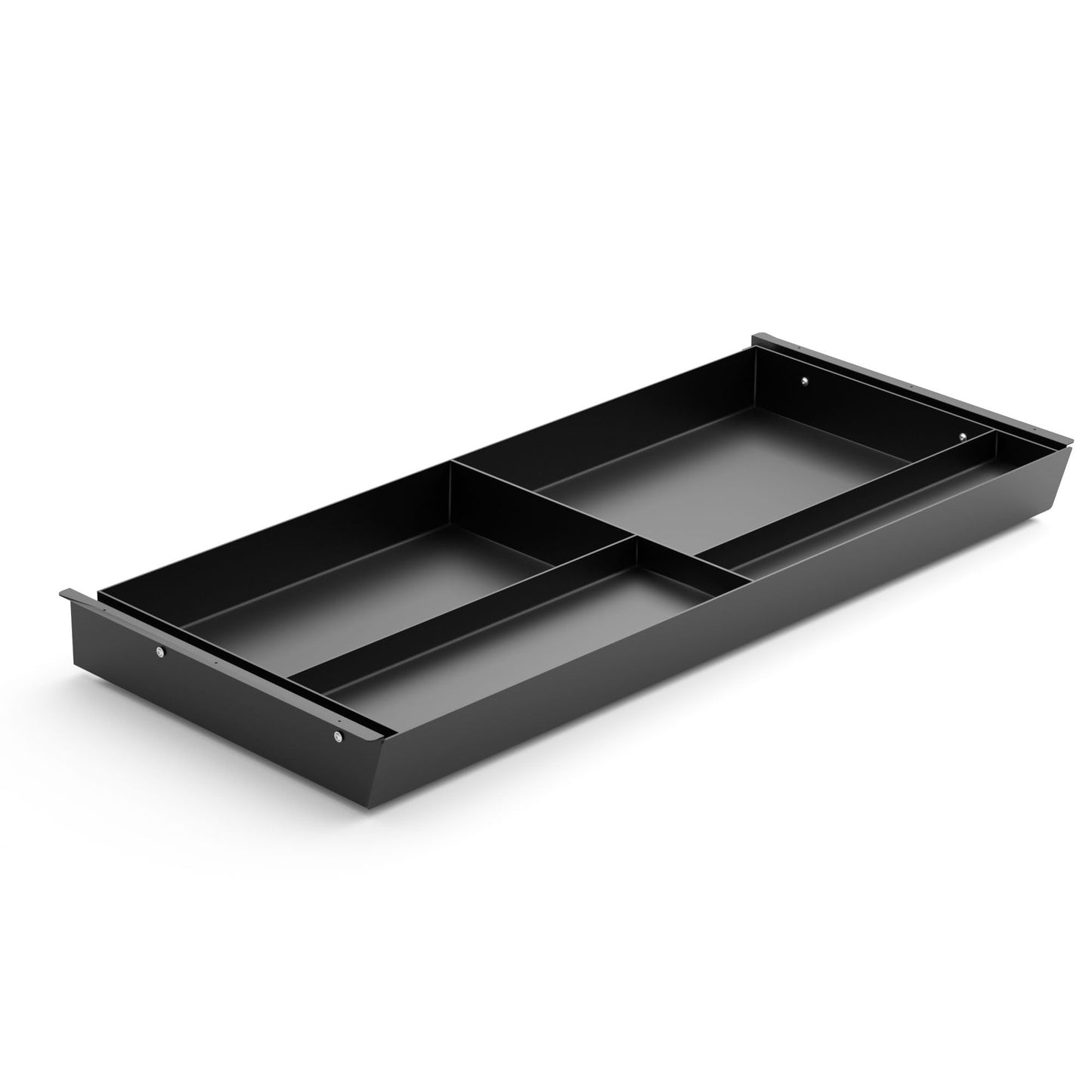 Gaxomo Under Desk Drawer 28.3" Wide, 60° Ergonomic Tilt Organizer with Multi-Compartment – Ball Bearing Slides, Fully Assembled, Under Desk Storage for Home Office Supplies