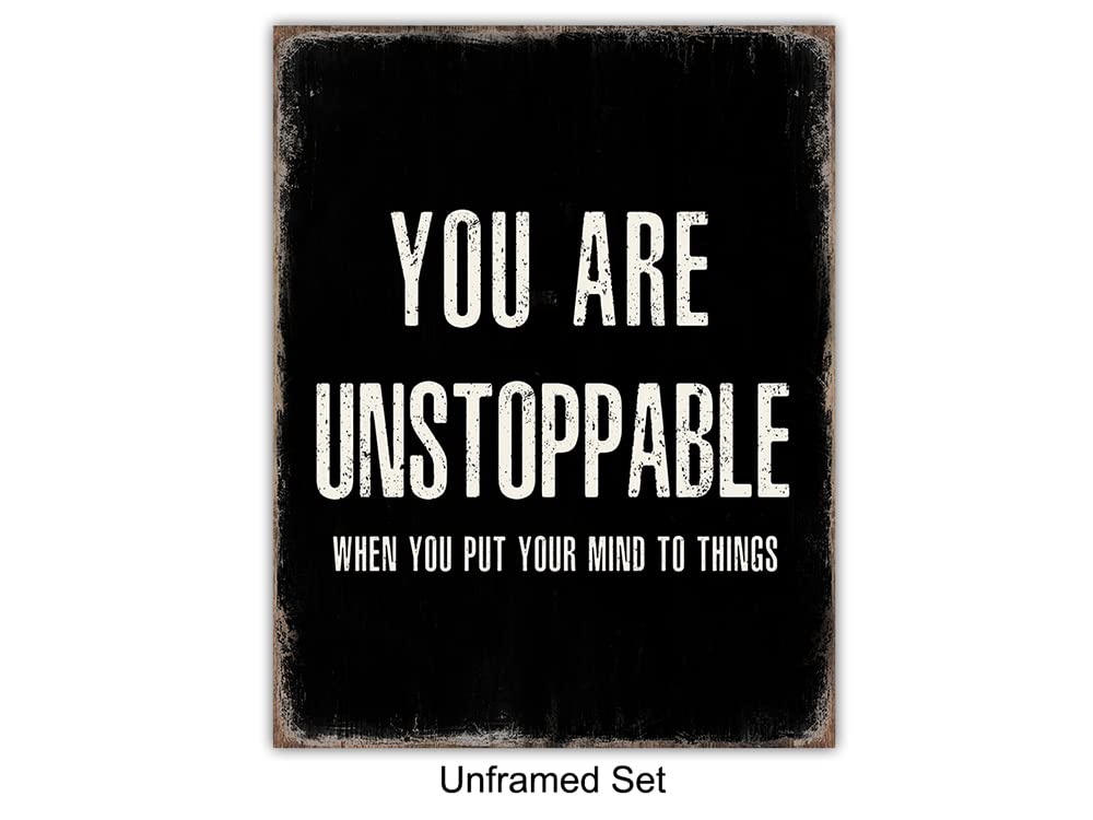 You Are Positive Affirmations Wall Art - Entrepreneur Positive Inspirational Quotes - Motivational poster - Home Office - Classroom Decorations - Success Sayings - Encouragement Gifts for Men, Women
