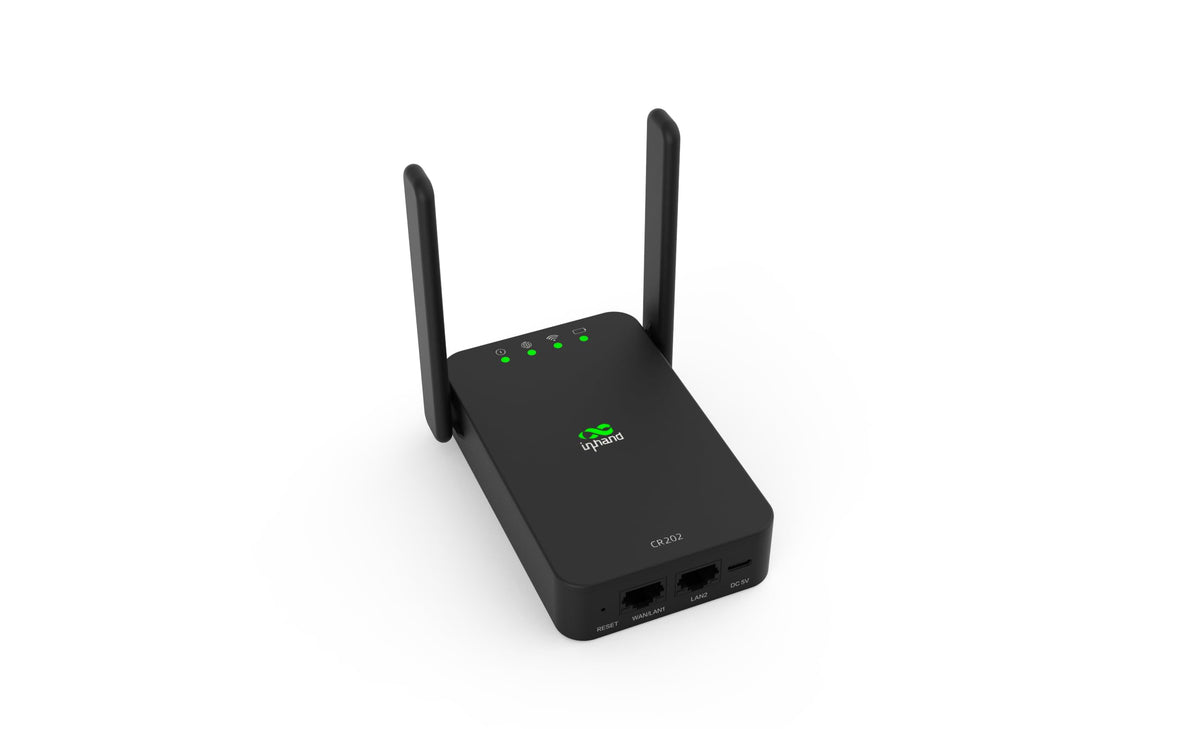 InHand Networks CR202-Lite 4G LTE Router with Battery (3000mAh), Dual Ethernet Ports, for POS & Business,Certified by AT&T/T-Mobile/Verizon, 4G CAT6 Cellular Modem for RV Travel & Camping & Business