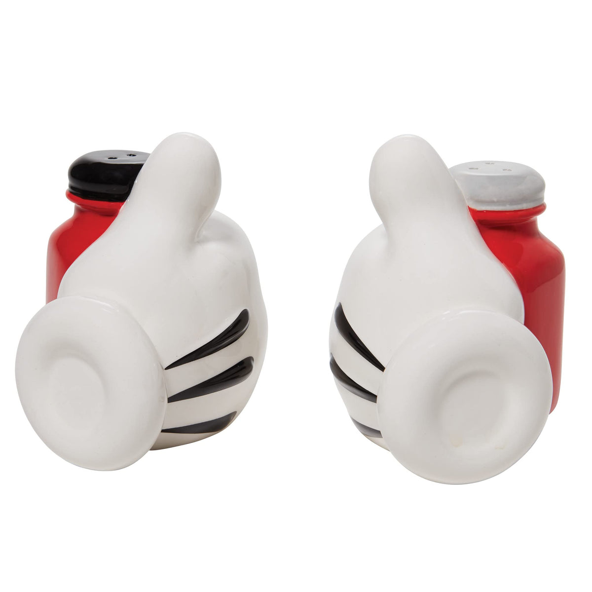 Enesco Disney Ceramics Mickey Mouse Hands Sculpted Salt and Pepper Shaker Set, 3.54 Inch, Multicolor