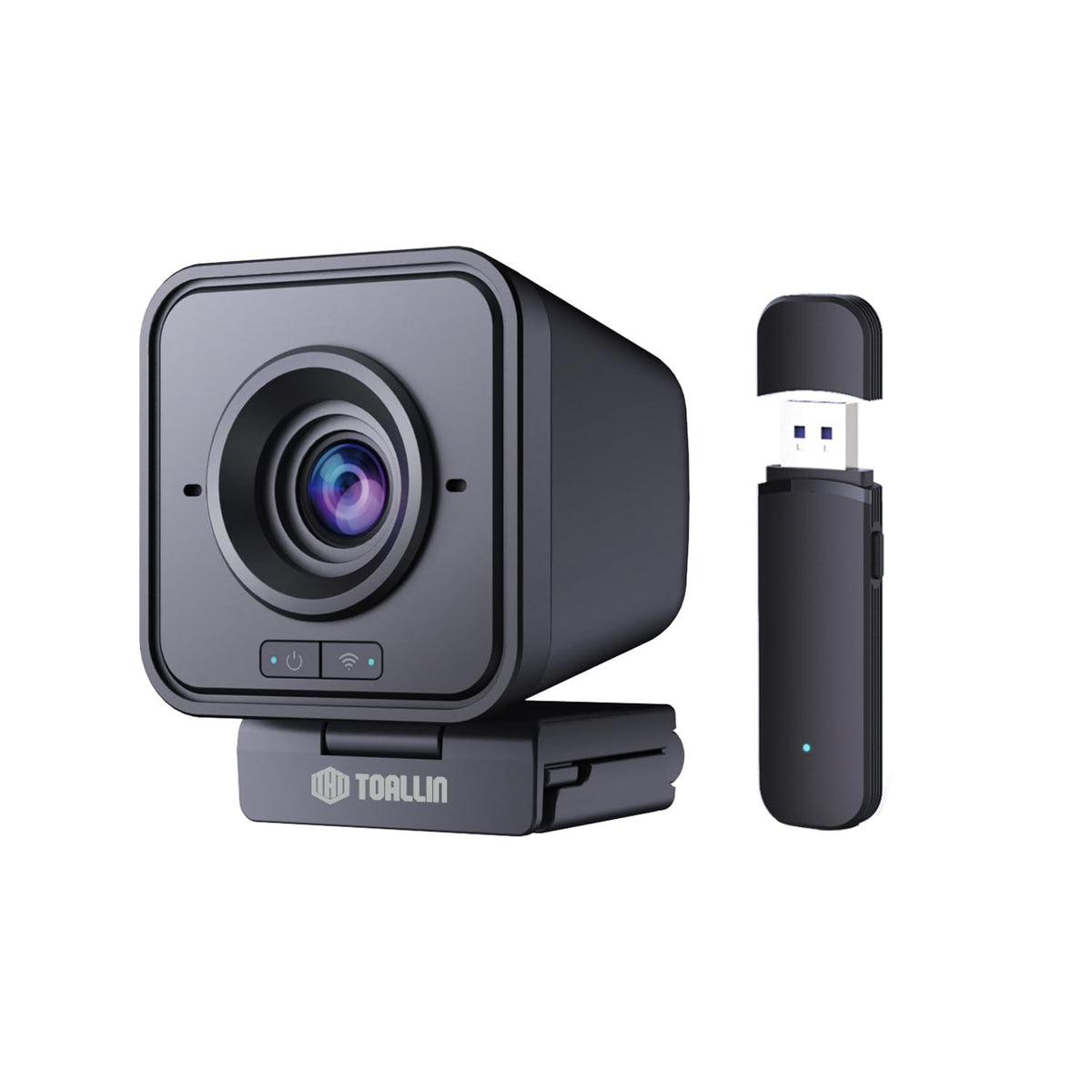 TOALLIN 1080P HD Wireless Webcam for PC, Built-in Noise-Canceling Microphone, Wireless Computer Camera for Video Conferencing, Live Streaming and Online Video Calls