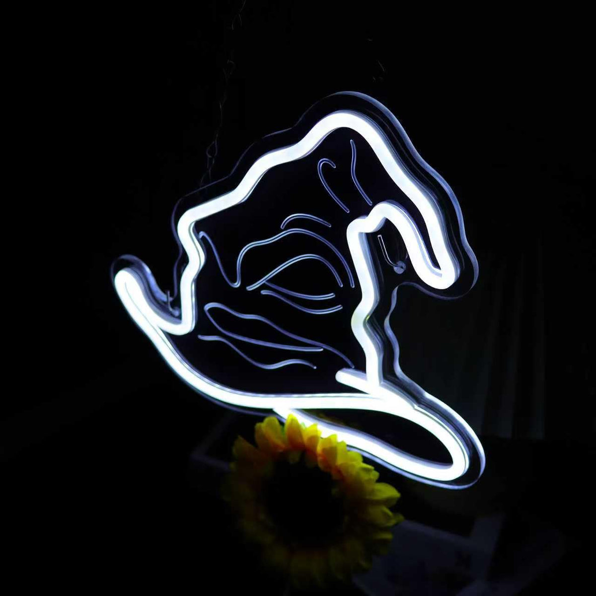 WLFLXG Wizard Hat Neon Sign Harry Hat LED Light Sign for Wall Decor, Halloween Decorations USB Powered for Birthday Party Bedroom Man Cave Game Room Bar Kids Gift