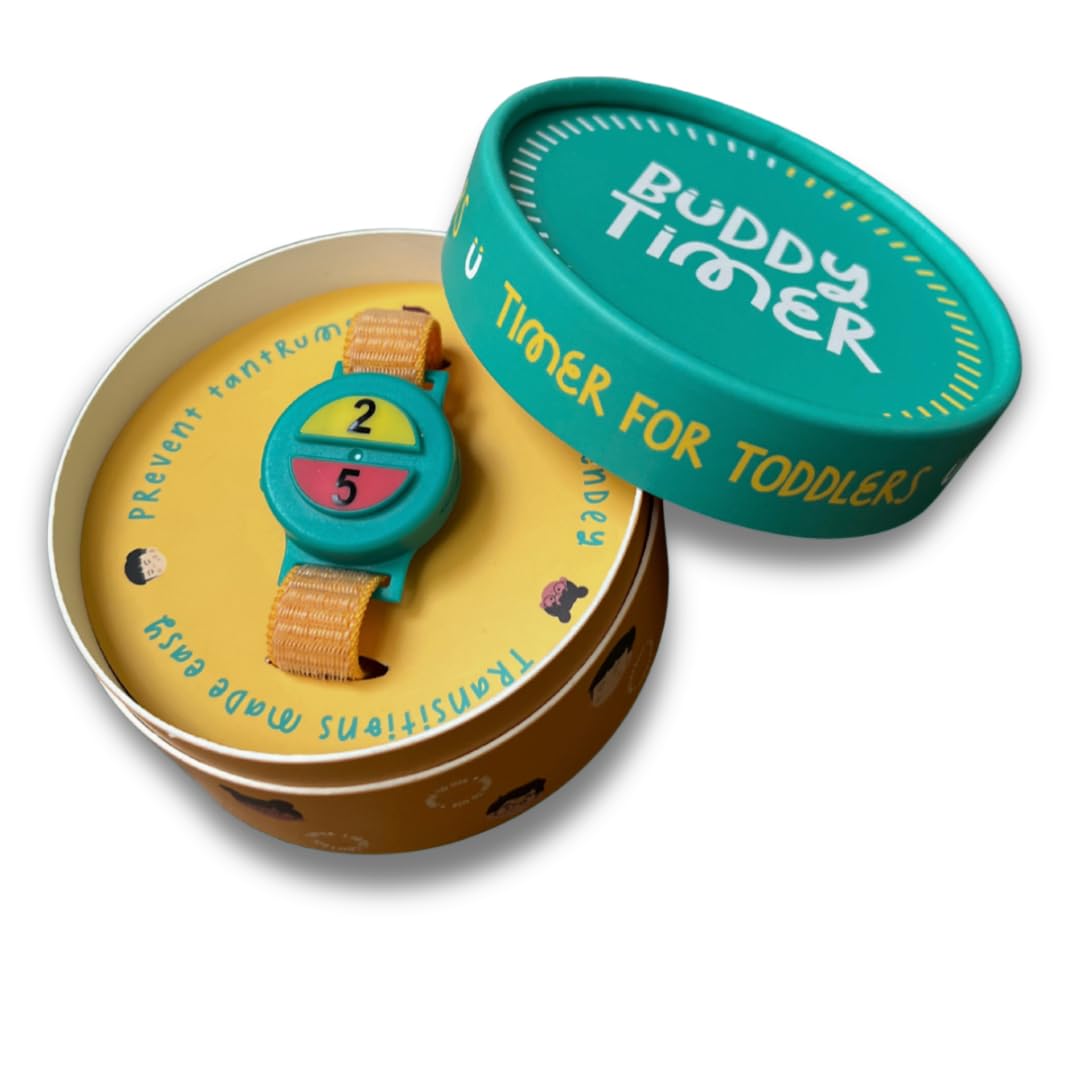 Buddy Timer Visual Wristwatch Timer for Toddlers | 2 & 5 Min Preset | Portable & Waterproof | Reduces Tantrums, Builds Routine & Independence | Sensory Timer for Kids with ADHD & Autism