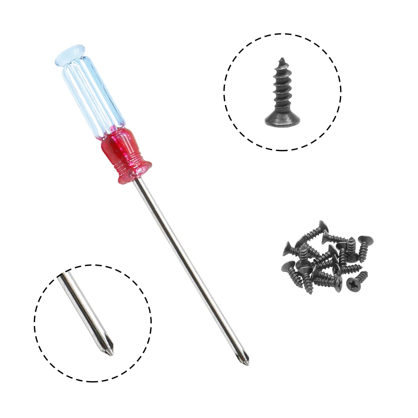 Rierdge 10 Pcs Easel Back, Iron Picture Frame Easel Back, Photo Frame Easel Back Stand with Screws & Screwdriver (Black)