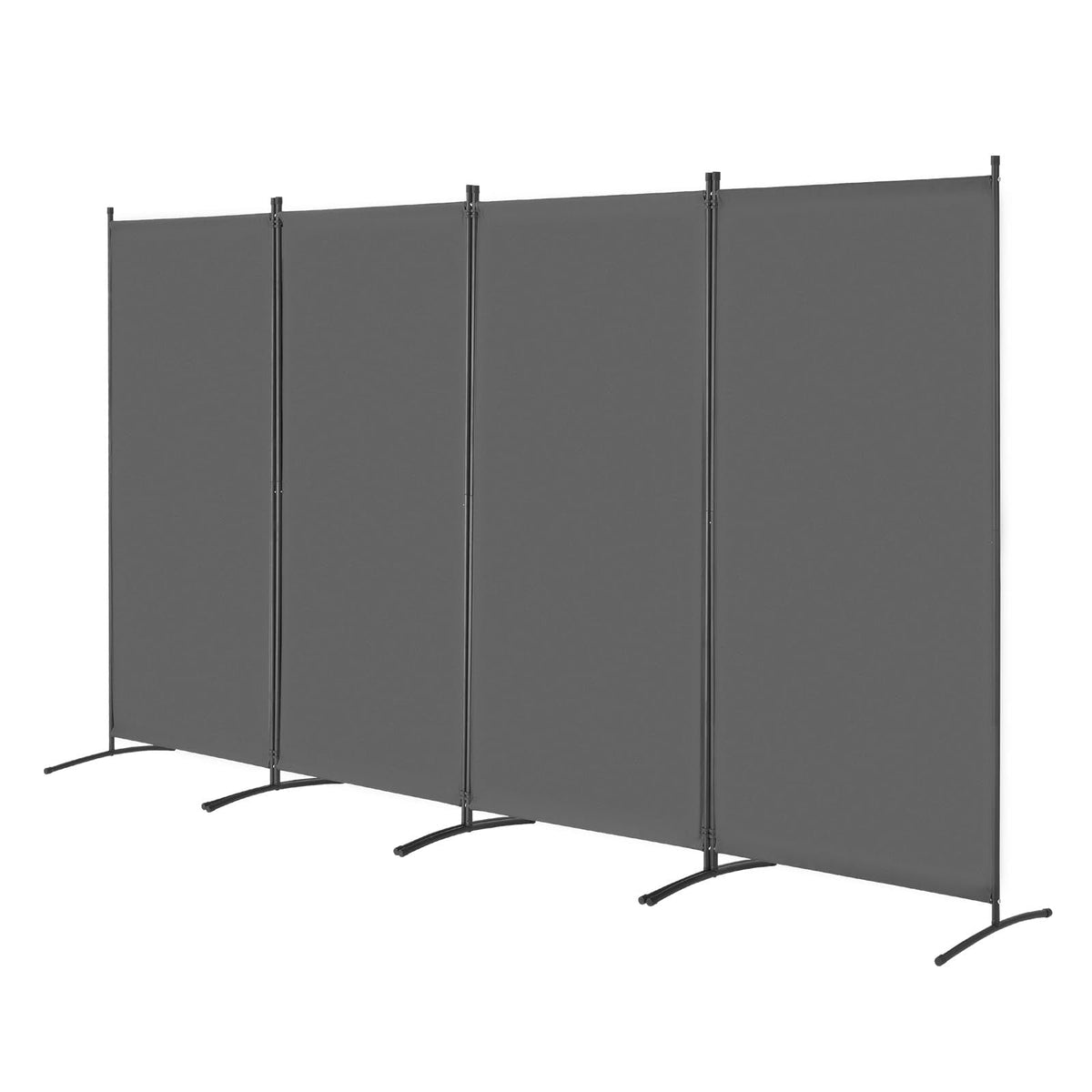 VEVOR Room Divider, 4 Panel Room Divider, 136" W Folding Privacy Screen and Portable Partition Divider for Room Separation, Freestanding Room Partitions for Office, Bedroom, Study, Grey