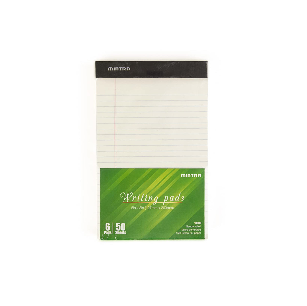 Mintra Legal Pad Bundle – 6 Pack 8.5"x11" Canary Yellow Narrow Ruled Legal Pads + 6 Pack 5"x8" Green Narrow Ruled Legal Pads, Micro-Perforated Writing Pads for Office, School & Note Taking