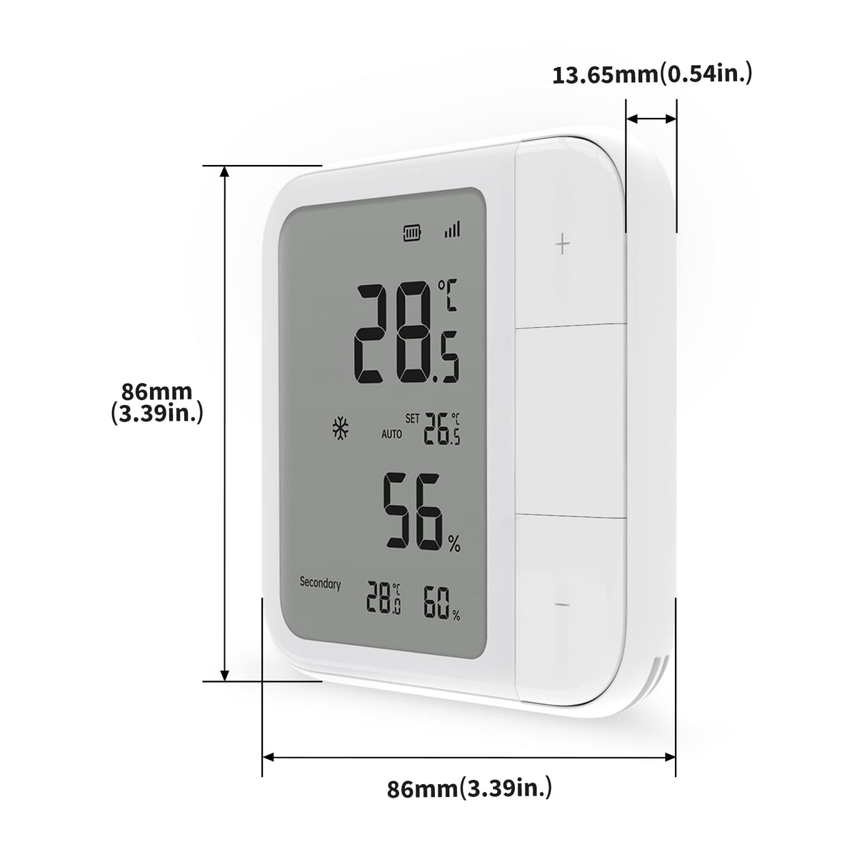 Aqara Thread/Zigbee Smart Climate Sensor W100,Temperature and Humidity Monitoring,Wireless Remote HVAC Control, 3 Customizable Smart Buttons,Works with HomeKit, Alexa, Google & More