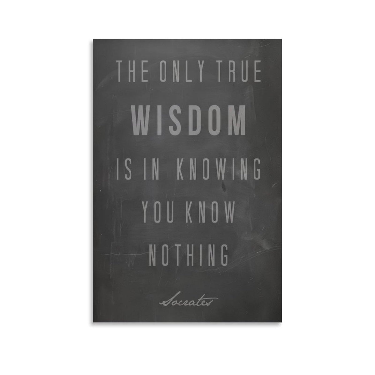Minimalist Quote The Only True Wisdom Knowing You Know Nothing Canvas Printing Wall Art Prints Wall Decor Posters Scandinavian Bohemian for Living Room Bedroom Office Study 16x24inch(40x60cm)