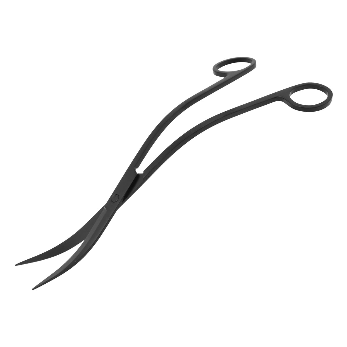 Mandala Crafts Extra Long Black Stainless Steel Curved Aquarium Scissors for Trimming Aquatic Plants – Wave Aquascape Scissors for Fish Tanks, Hospital Tanks, Goldfish Bowls, Aquariums, and Terrariums