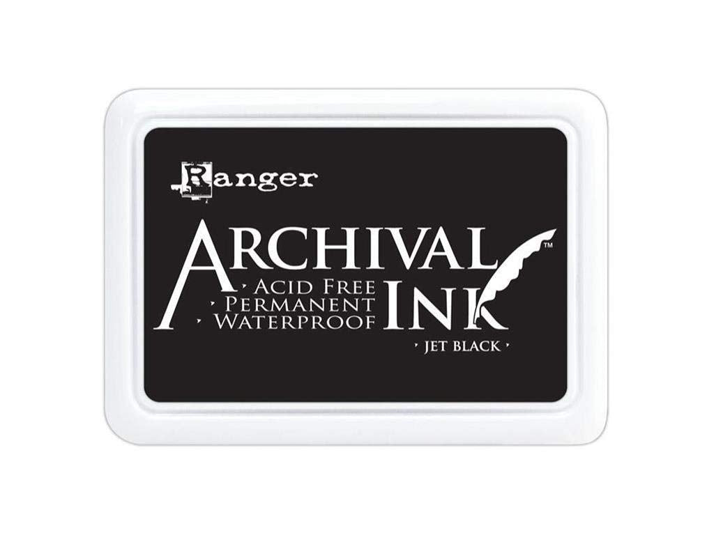 Ranger RGRA3P.06701 Ranger Archival Ink Pad #3 Jumbo Jet Black Ink Pad Jumbo Black