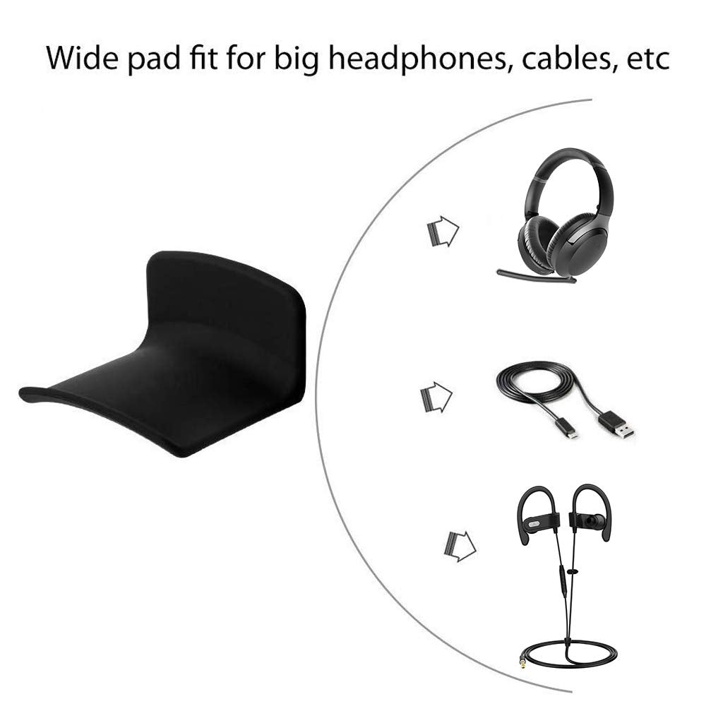 Avantree Neetto HS907 - Headphone Hanger Holder Wall Mount, Headset Hook Under Desk, Universal