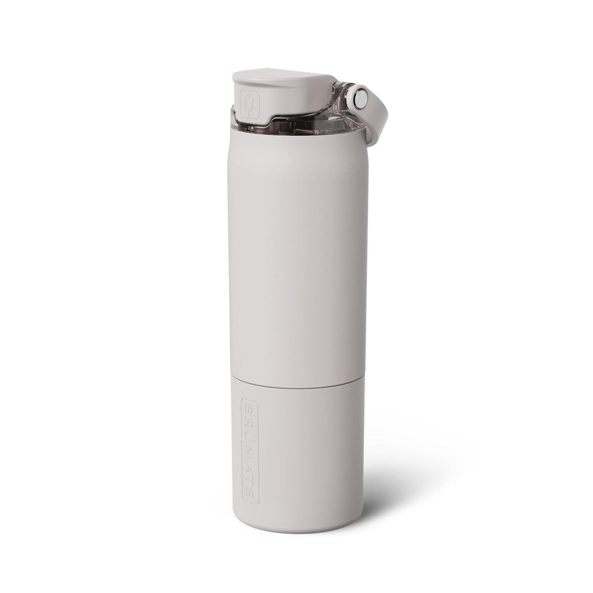 BrüMate Rise 25oz Water Bottle With 100% Leakproof Covered Silicone Straw | Insulated Stainless Steel Water Bottle | Cup-Holder Friendly | Fast Flow | Soft Sip Silicone Spout | BPA-Free (Dune)