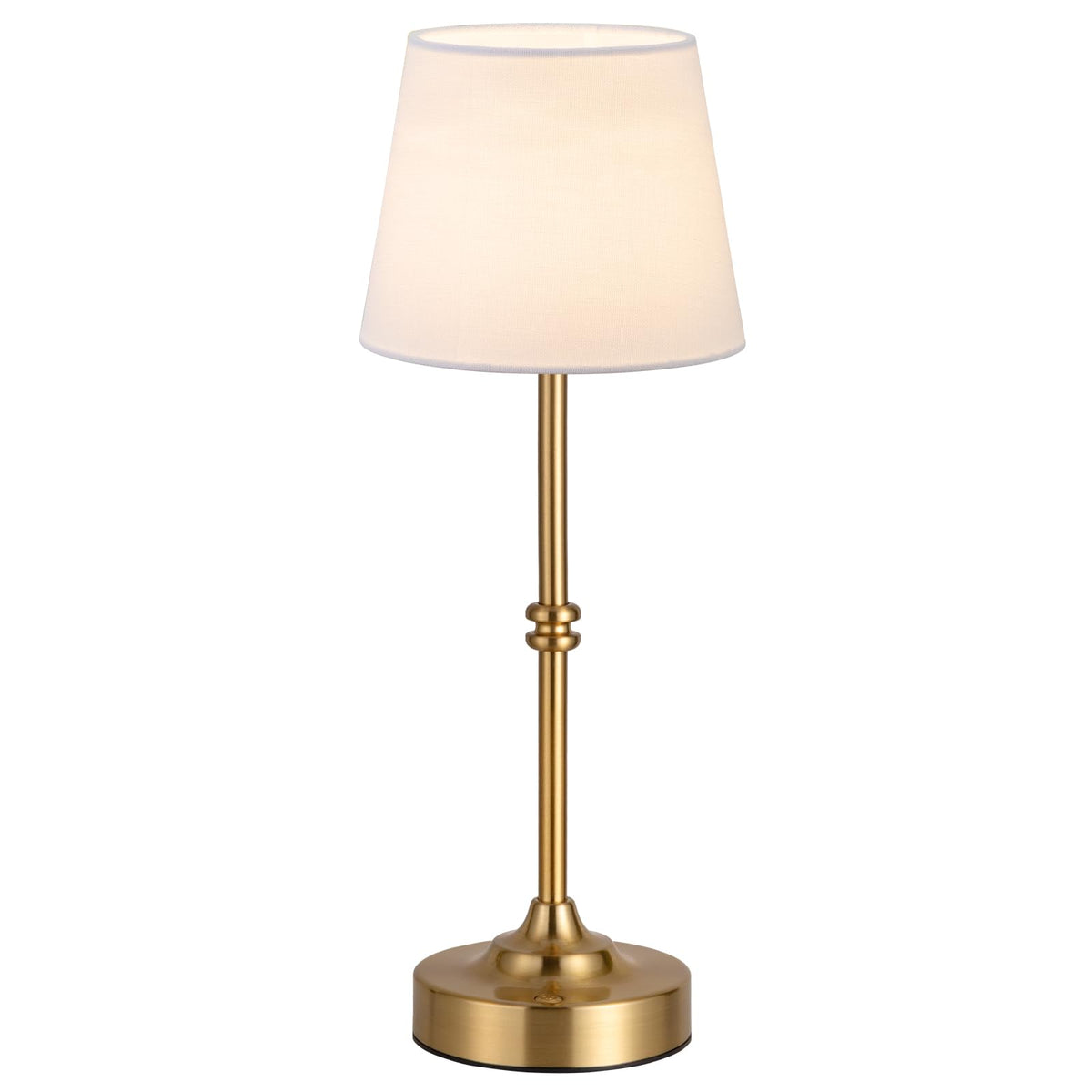 Kakanuo Rechargeable Cordless Table Lamp Gold - 1 Pack Brass 4000mAh Battery Operated Lamp, 3000K Warm Light, Touch Control Stepless Dimming, for Bedside, Dining Table, Home Decor