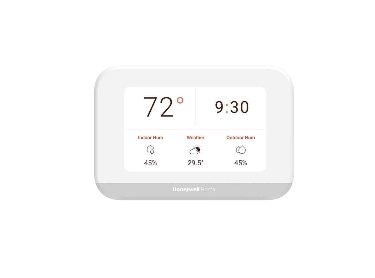 Honeywell Home X7B Smart Thermostat with Humidity Monitoring and Customizable Touchscreen Display, White