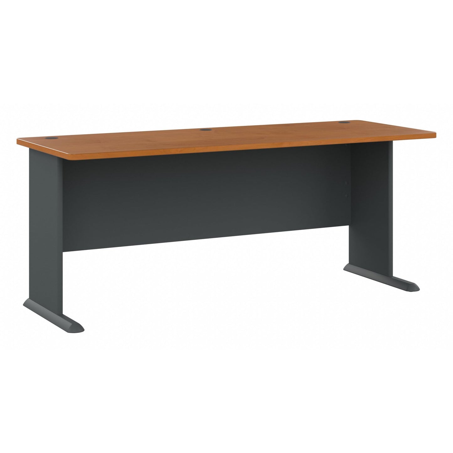Bush Business Furniture Series A 72W Desk in Natural Cherry and Slate, Large Workstation for Home or Professional Workspace, Desktop Solution for Office Use