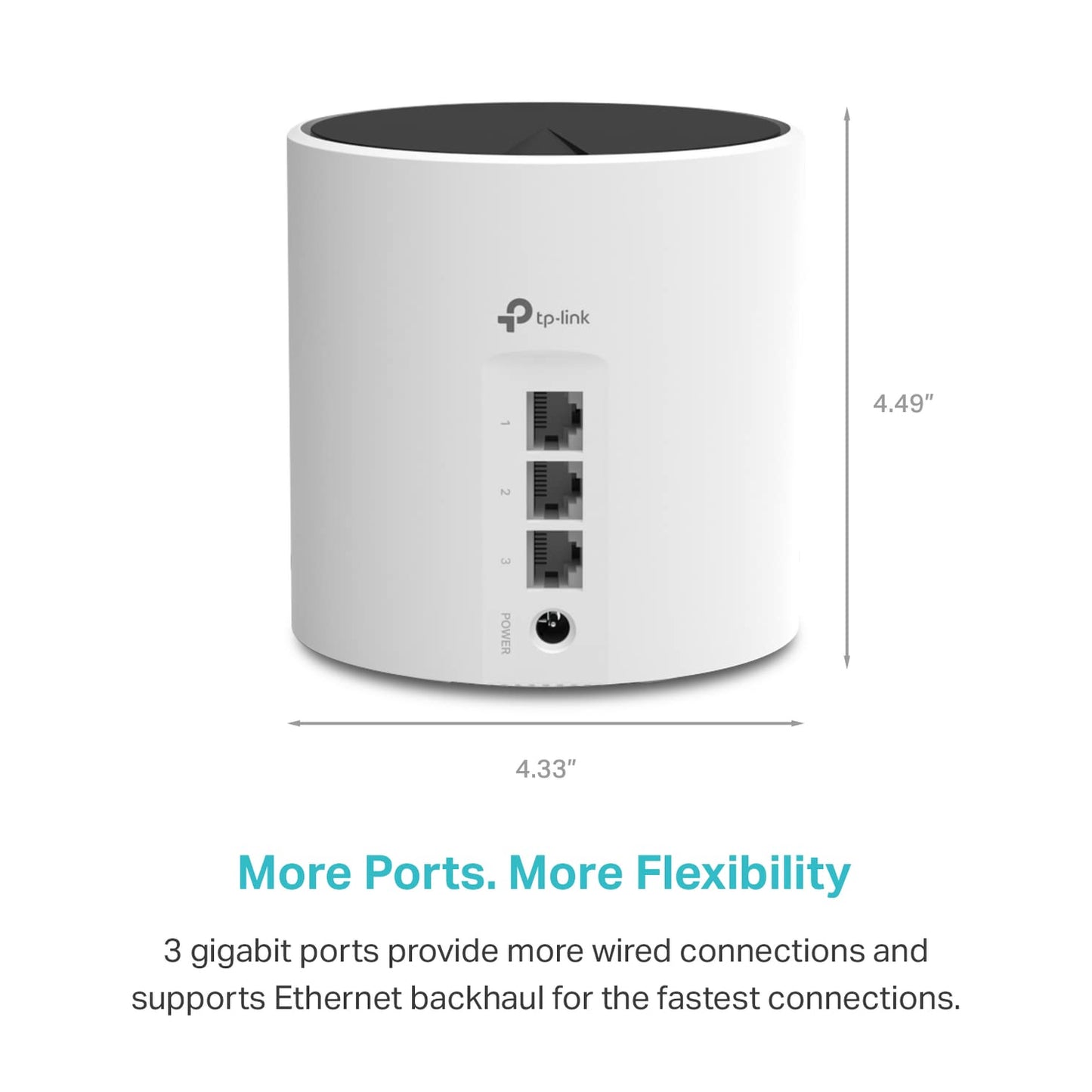 TP-Link Deco X55 AX3000 WiFi 6 Mesh System - Covers up to 2500 Sq.Ft., Replaces Wireless Router and Extender, 3 Gigabit Ports, Supports Ethernet Backhaul, Deco X55(1-Pack)