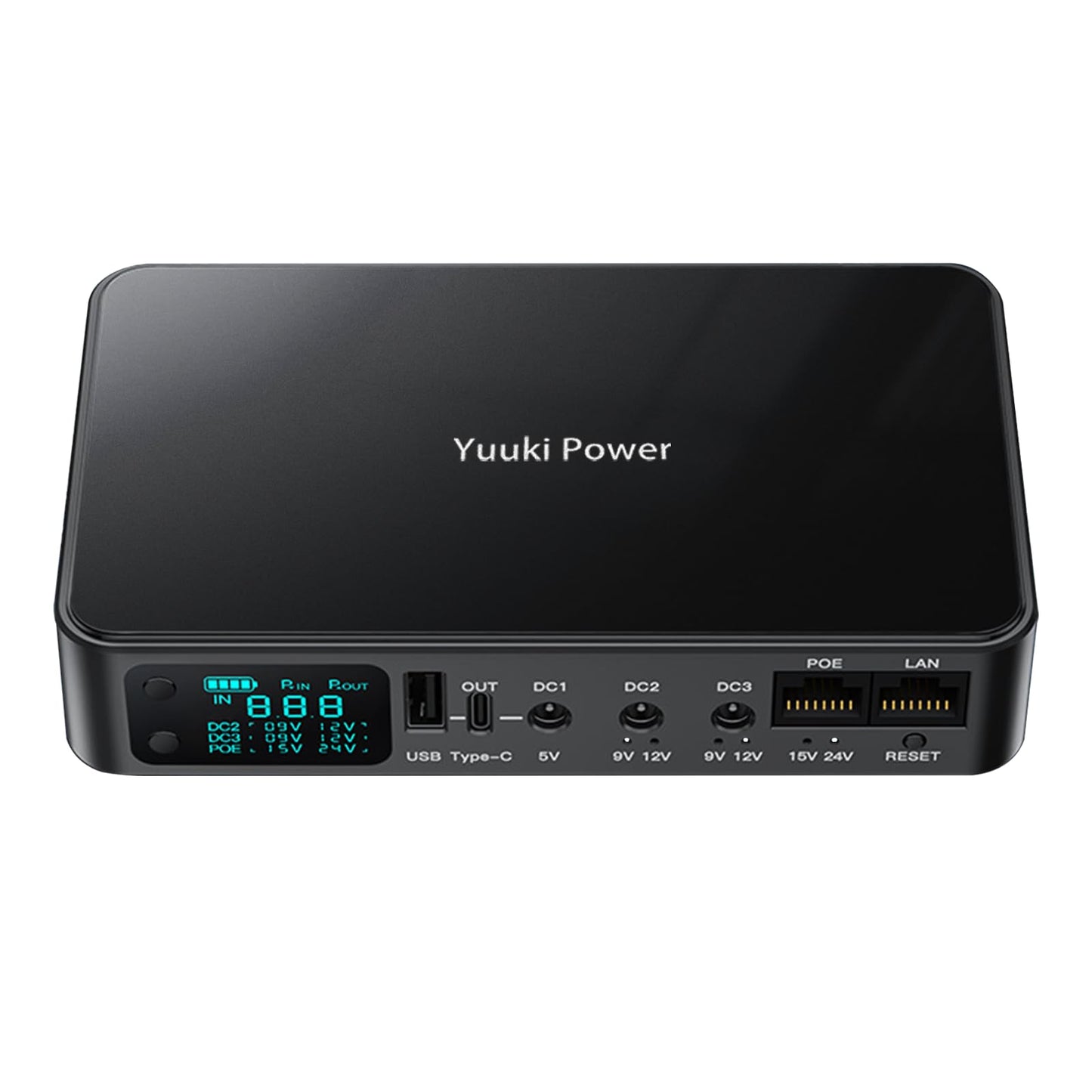 Yuuki Power Battery Backup for Router CCTV 18000mAh(56Wh) 12V⎓2A DC UPS 9V⎓2A, Mini UPS USB 5V/3.6A