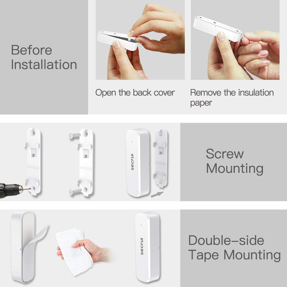 Door Chime When Door Opens, Door Opened Alarm for Home/Business Office/Bedroom Entering, 2-Sensor + 1-Receiver with 500FT Range,58 Chimes,5-Volume Level, Entry Alert for Kids/Toddler/Dementia Safety