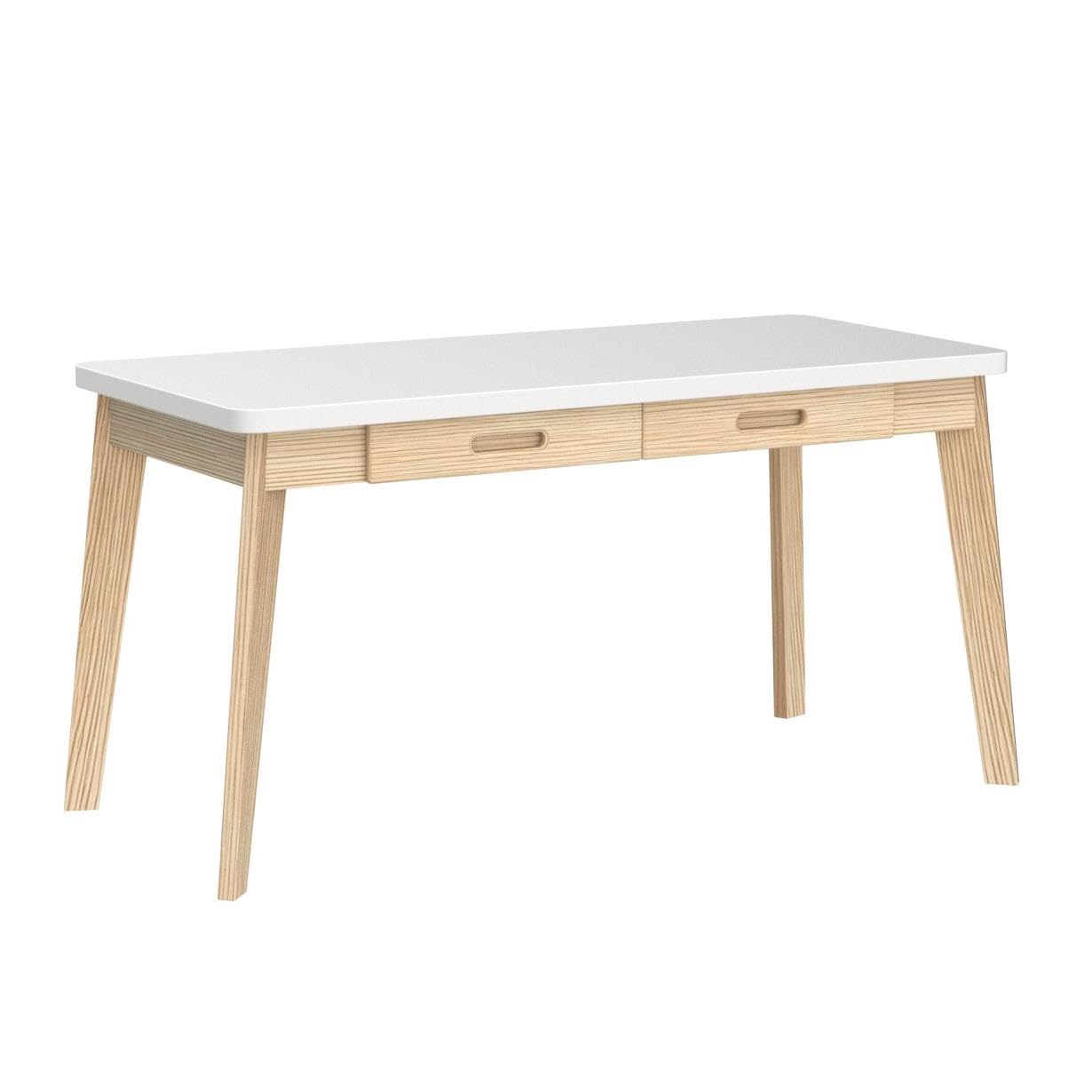 IOTXY Solid Wood Writing Desk - Home Office Workbench Desk with Drawer, 47.24" Width Laptop Computer Work Study Table