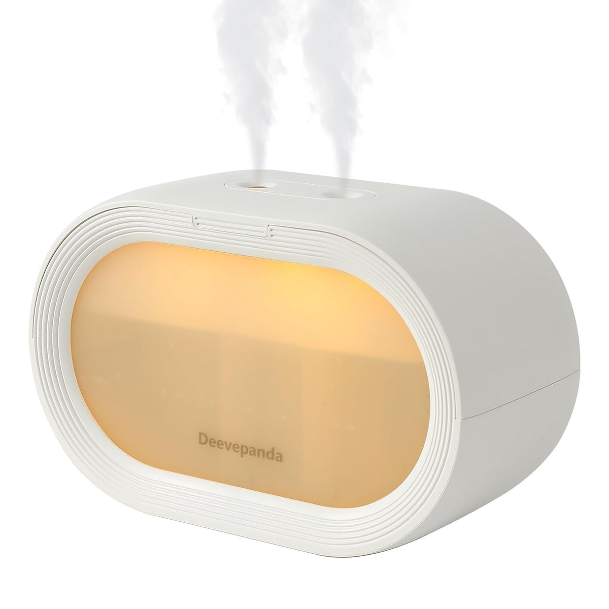 Deevepanda Small Dual Cool Mist Humidifier for Bedroom, 500ml Mini Plant Humidifier Indoor, Rechargeable Battery Powered Portable Desk Baby Humidifier for Kids Room Home Baby Nursery, Office, White