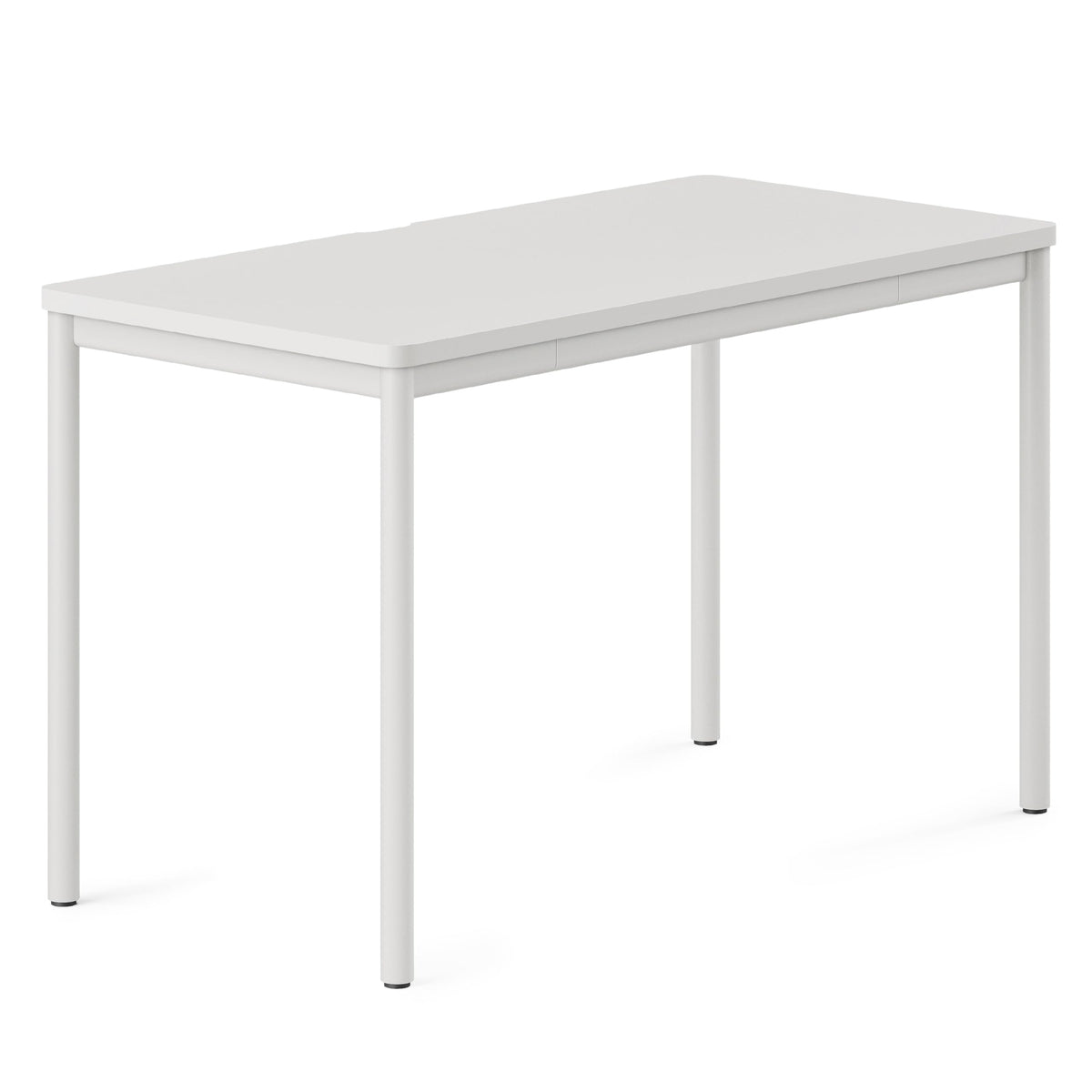 Branch Daily Desk - Functional at Home Office Desk with Effortless Assembly, Timeless Design, Rounded Corners, and Built-in Cable Notch - 48” W x 28.5” H x 24” D - White Work Table