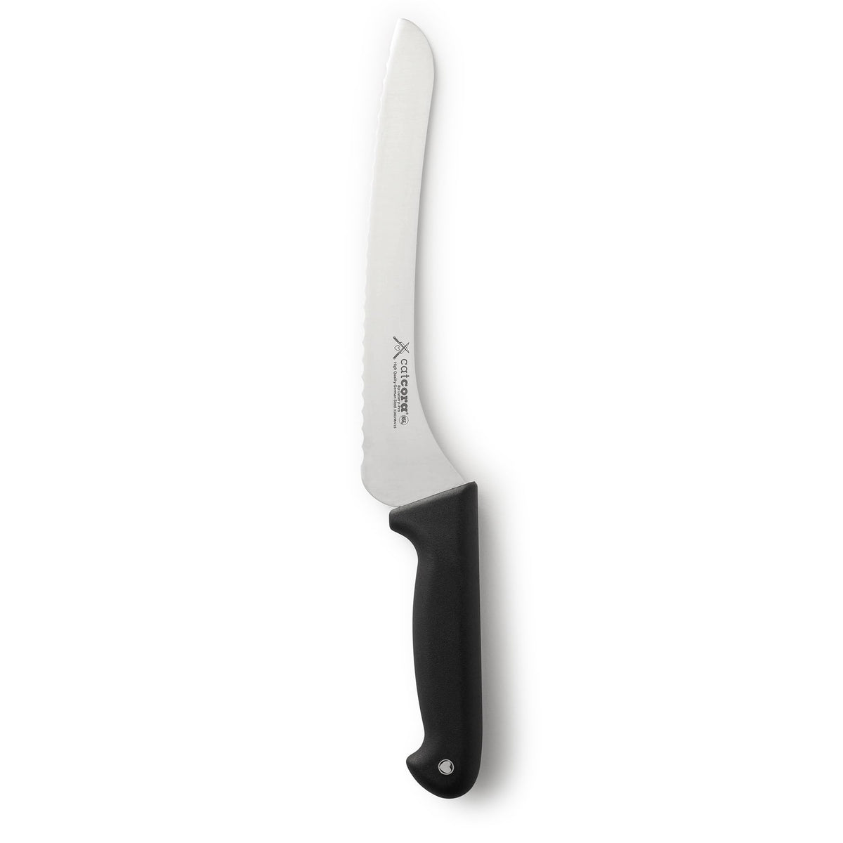 CAT CORA Offset Serrated Bread Knife, Professional 9-Inch German Steel Blade For Homemade Sourdough, Artisan Bread Slicing, or Cake Cutting, Ergonomic Soft-Grip Handle, NSF-Certified Kitchen Knife