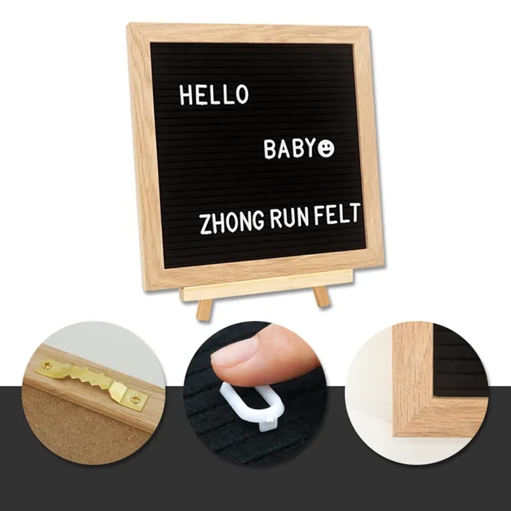 WZLL.SLSP Felt Letter Message Board 340 Letters,Letter Board Sign with Stand, 10X10 Inch for Baby & Pregnancy Announcement Sign,for Party Home Decor