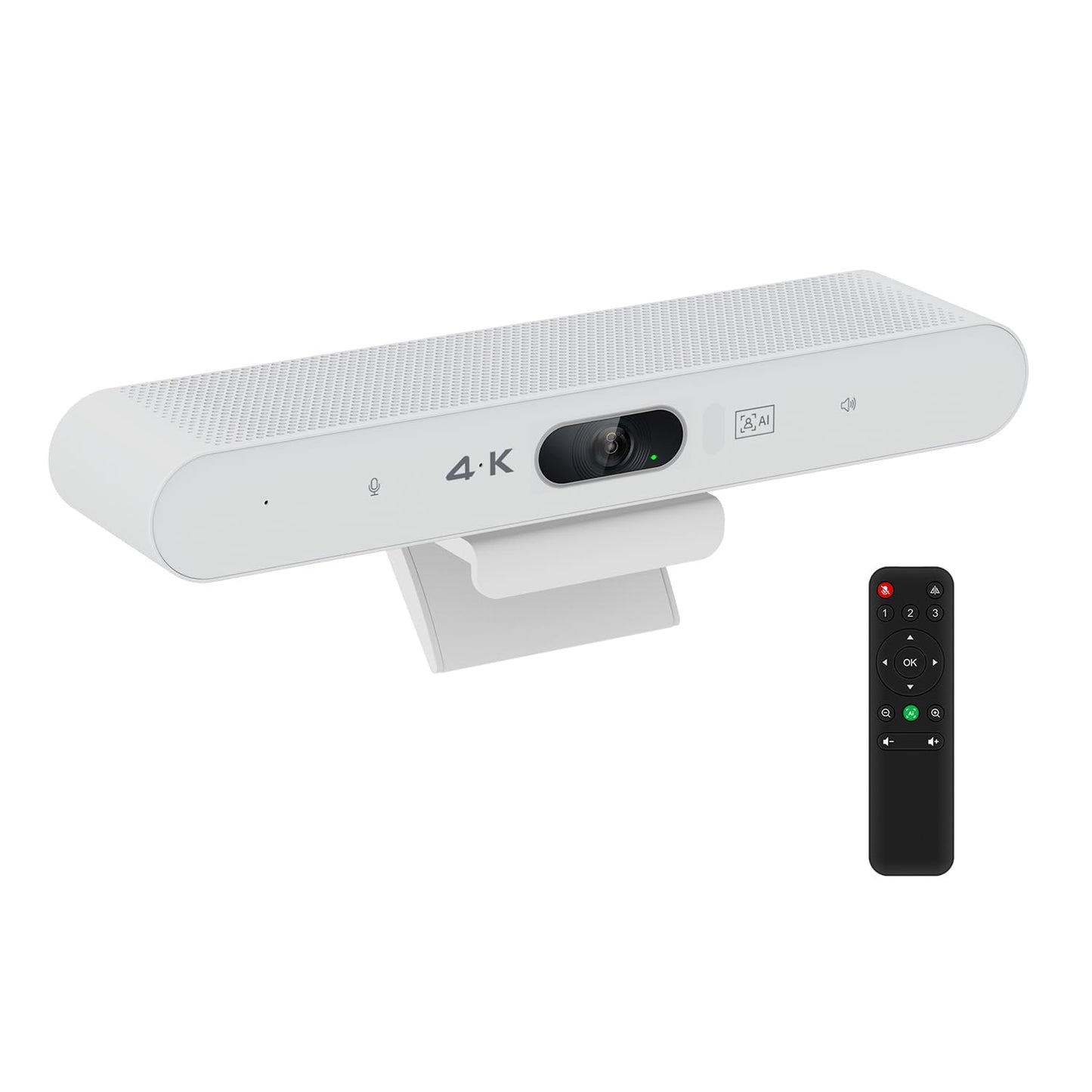 TOALLIN 3-in-1 4K Conference Webcam with Mic and Speaker, AI Auto-Framing & Speaker-Tracking, USB Video Bar, All-in-One Video Conference Camera for Online Meetings, Video Calls
