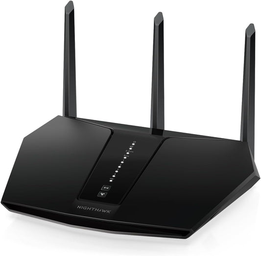 NETGEAR Nighthawk WiFi 6 Router (RAX29) - Security Features, Dual-Band Gigabit Router, AX2400 Wireless Speed (Up to 2.4 Gbps), Covers Up to 2,000 sq.ft. and 20 Devices