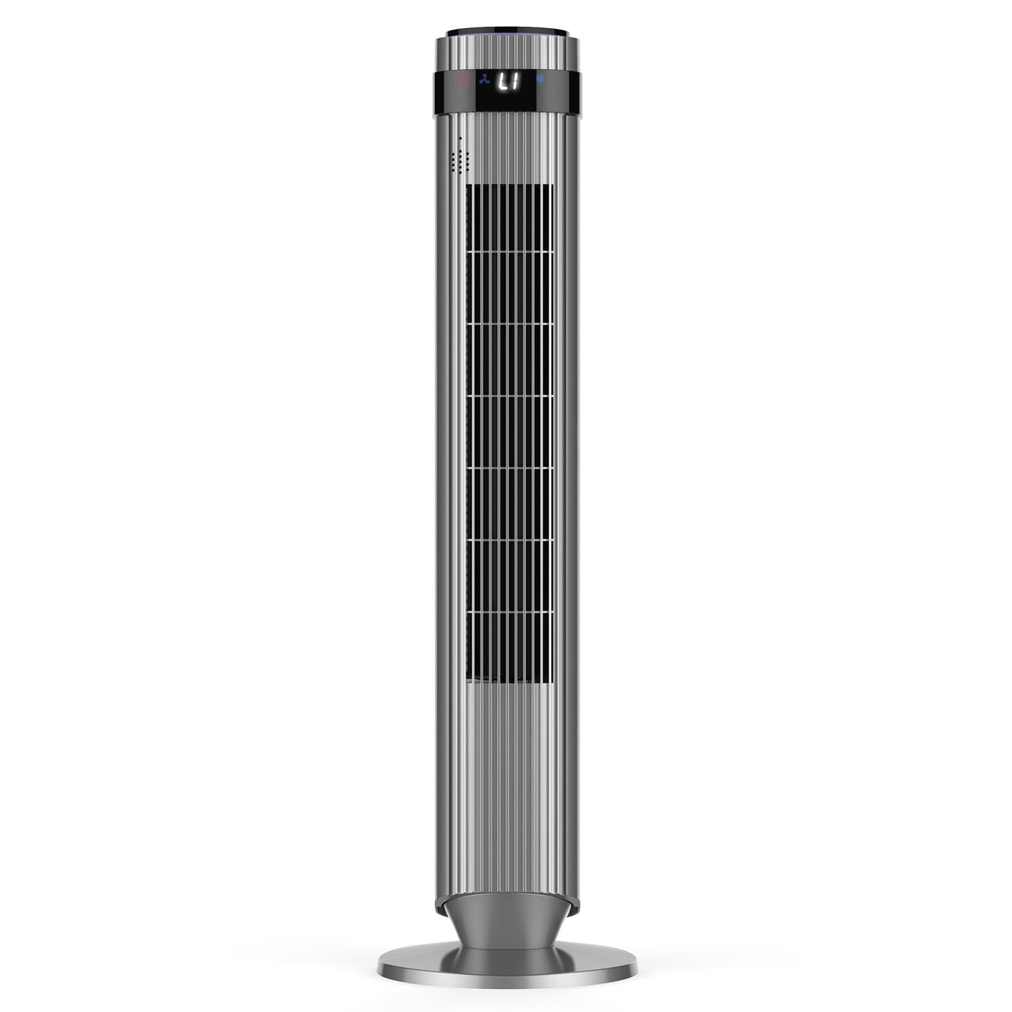 OLIXIS Tower Fan for Bedroom, Floor Standing Fan with Remote, 12H Timer, 5 Speeds, 4 Modes, LED Display, Portable Bladeless Oscillating Cooling Fan for Indoor, Home, Office